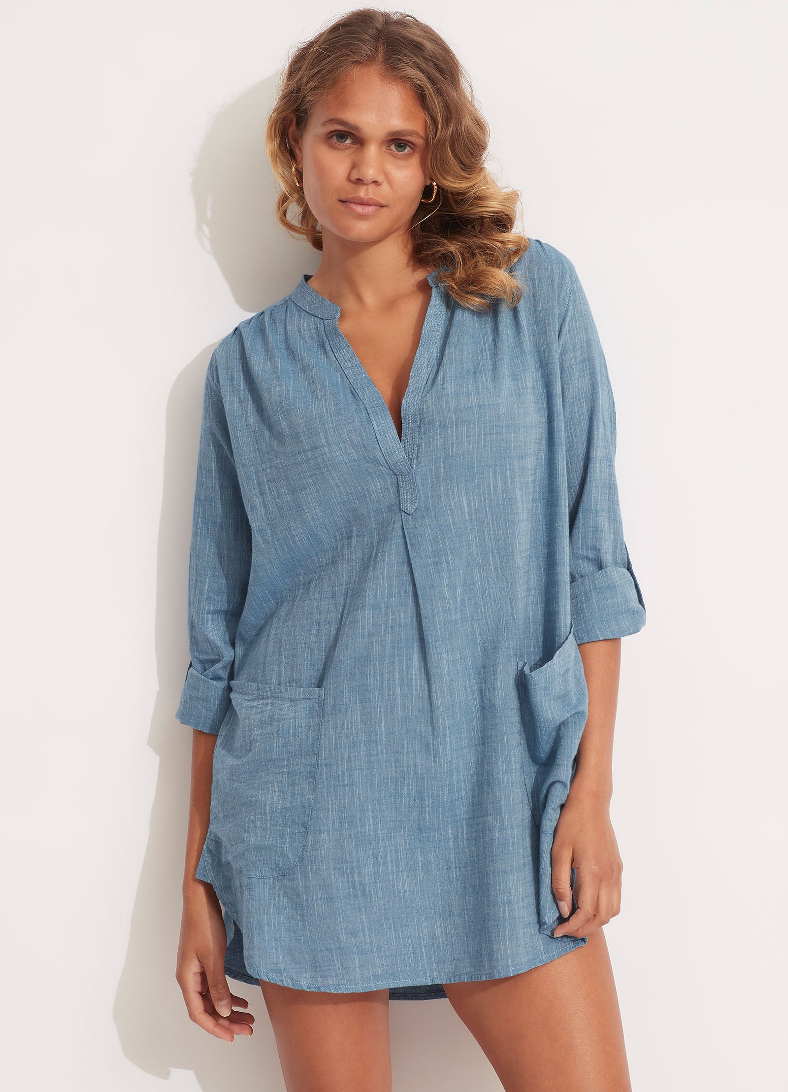 Boyfriend Beach Shirt - Chambray - Chambray