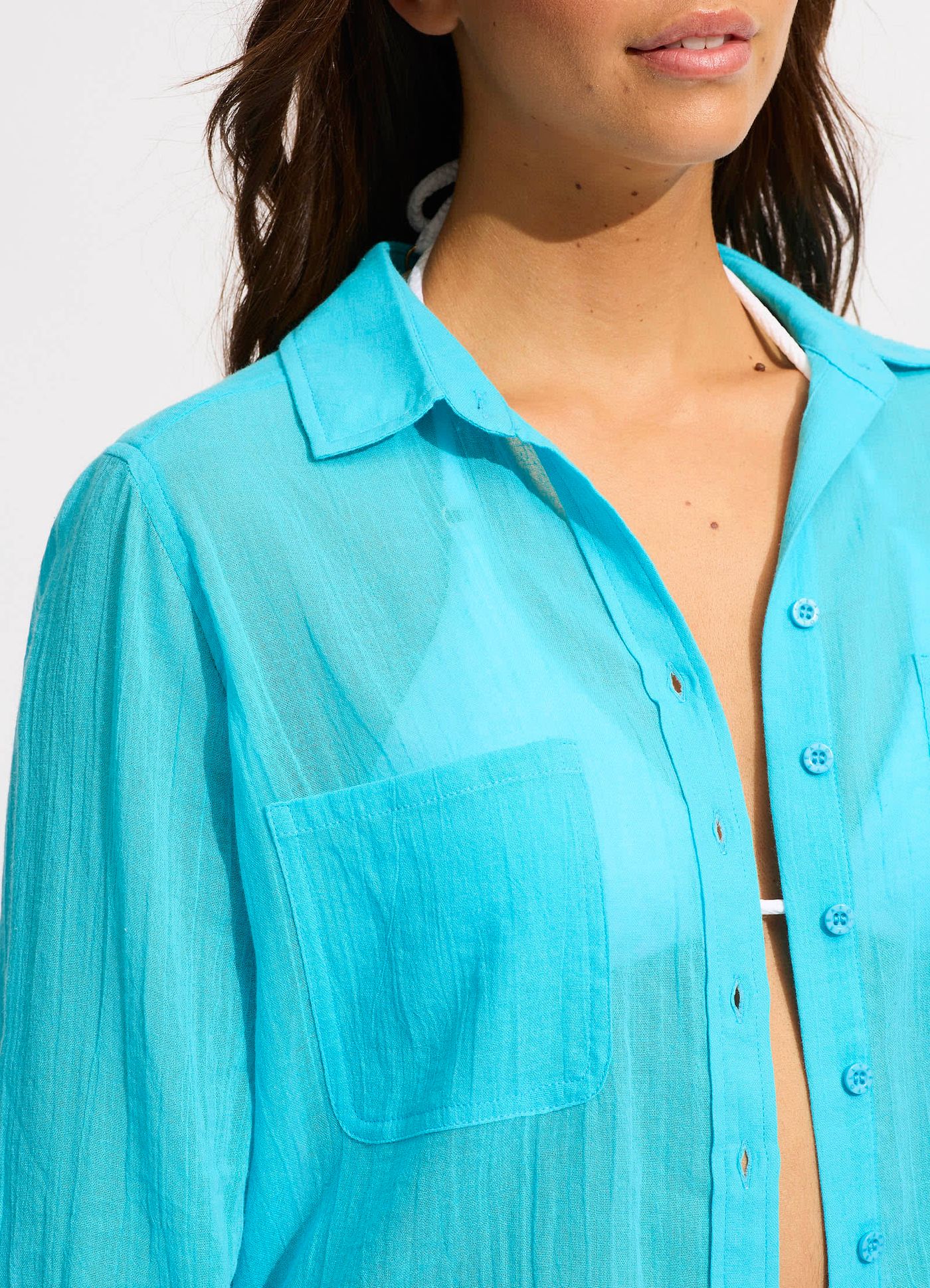 Breeze Beach Shirt - Atoll Blue - Atoll Blue view 5
