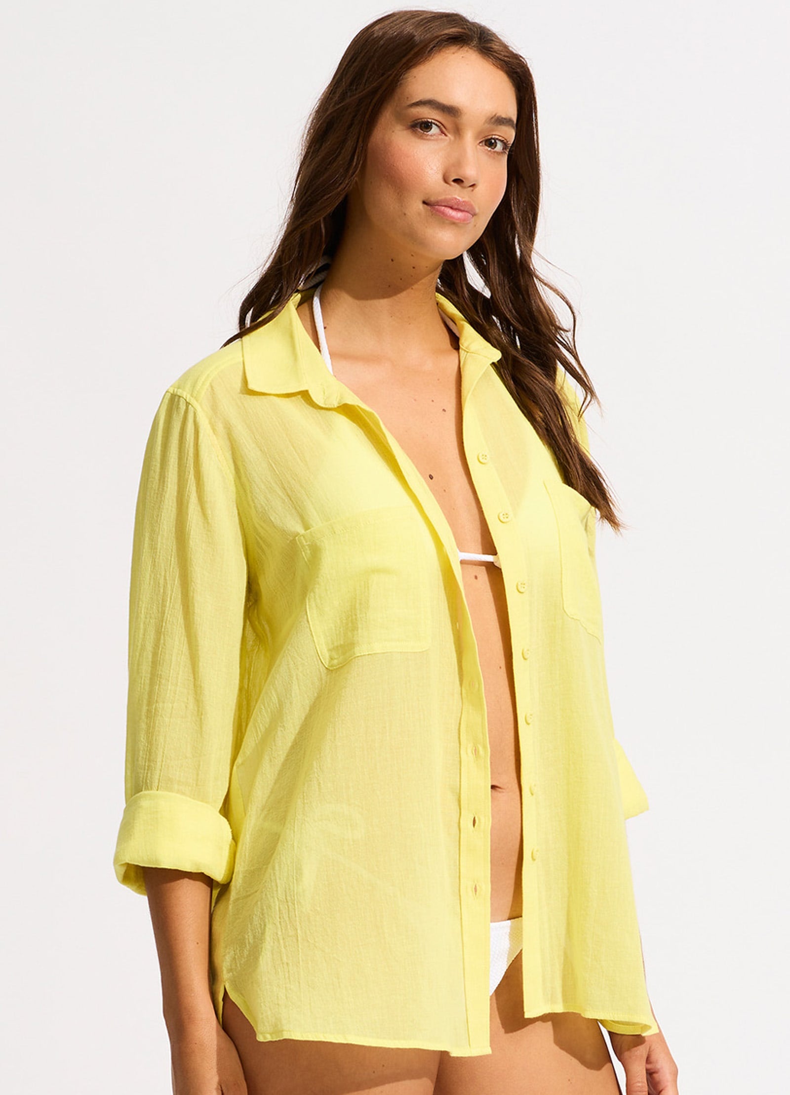 Breeze Beach Shirt - Lime Light - Limelight view 2