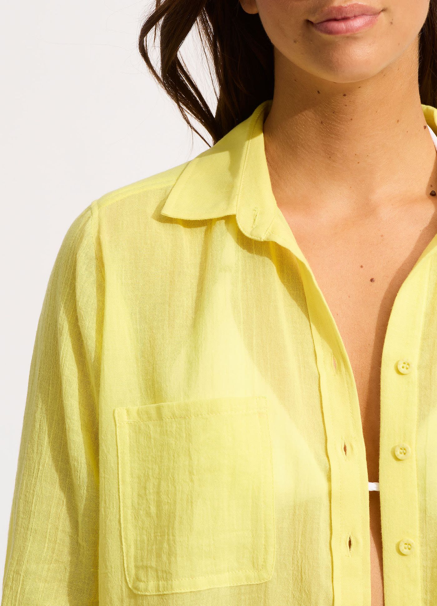 Breeze Beach Shirt - Lime Light - Limelight view 4