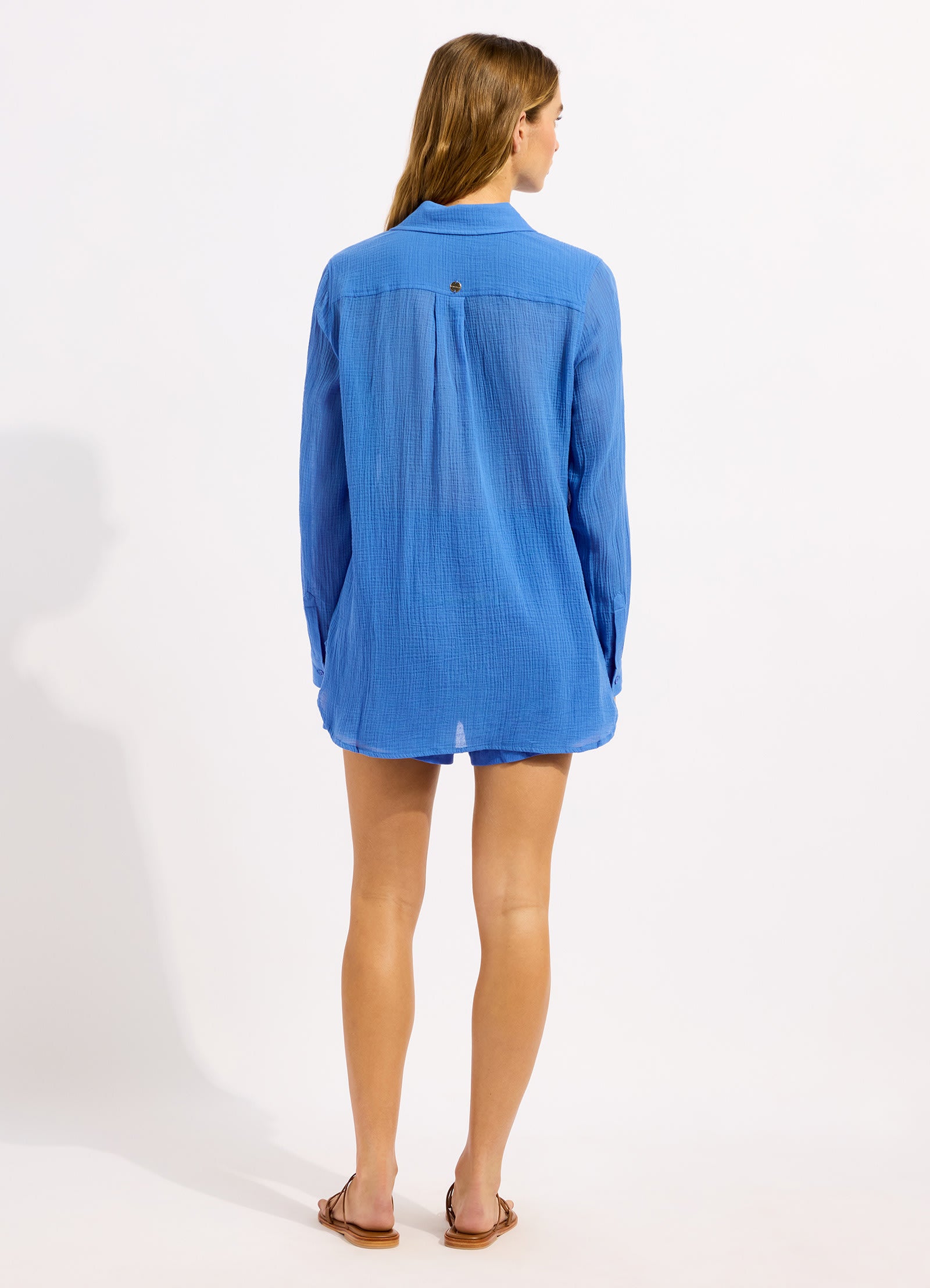 Breeze Beach Shirt - Sapphire view 4