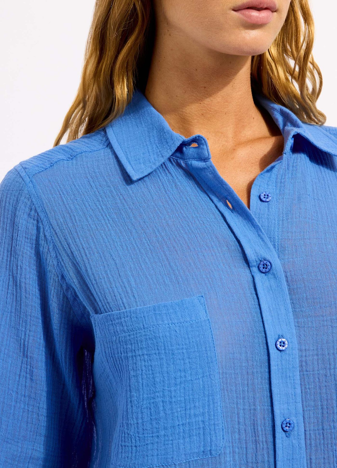Breeze Beach Shirt - Sapphire view 5
