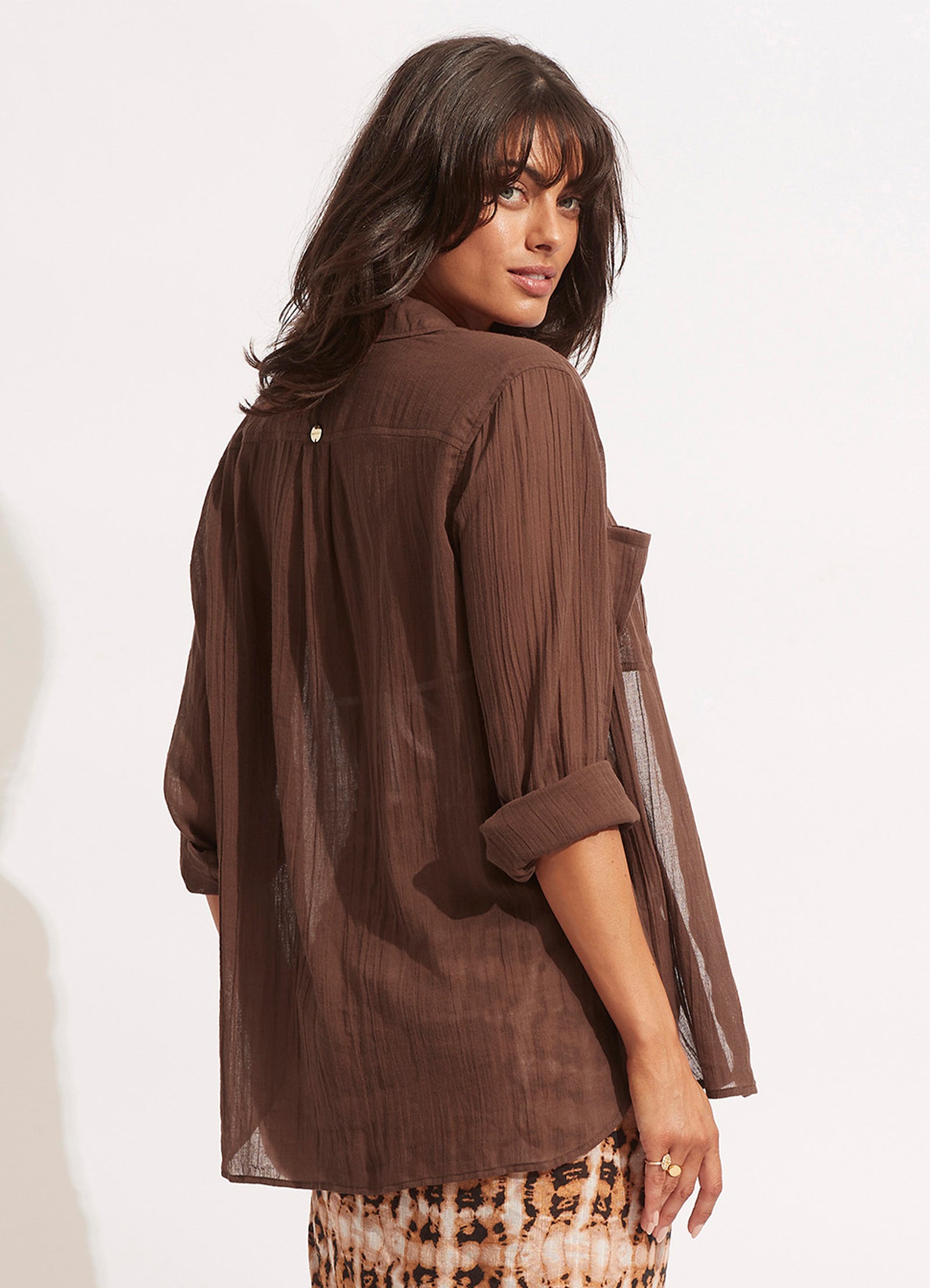 Breeze Beach Shirt - Tiramisu - Tiramisu view 4
