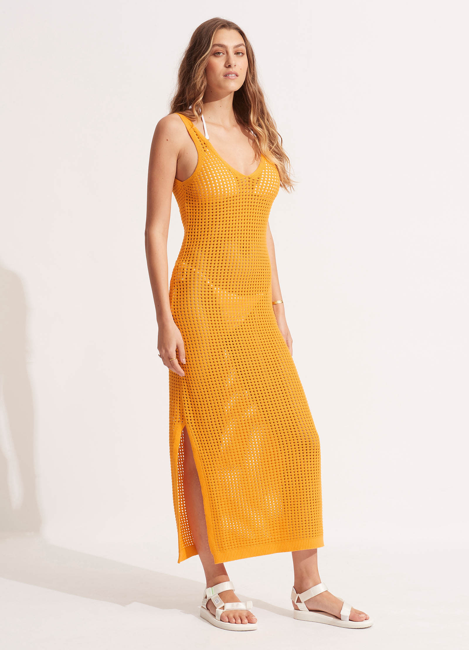 Byron Knit Dress - Rockmelon - Rockmelon view 2