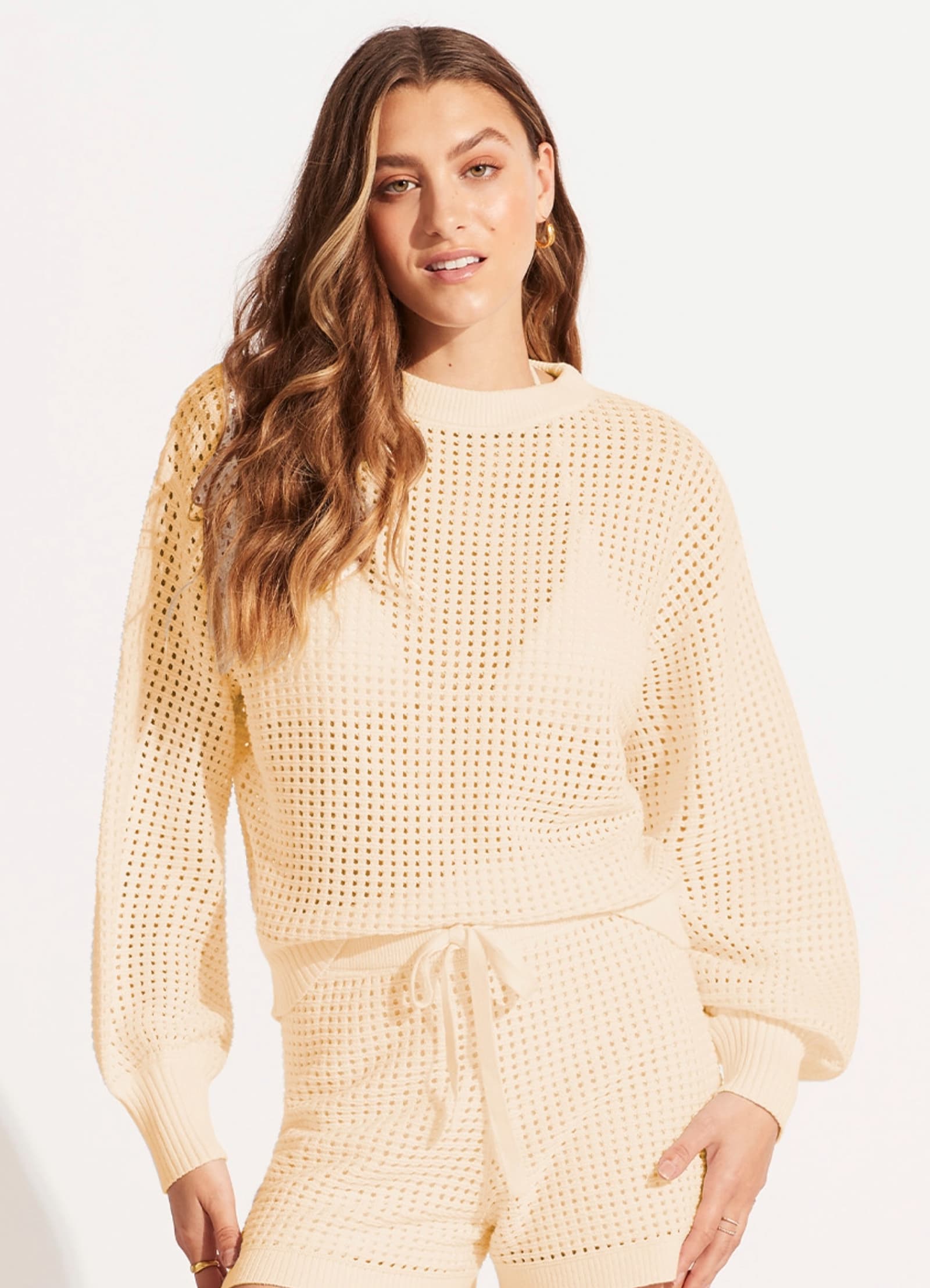 Byron Knit Jumper - Ecru - Ecru view 2