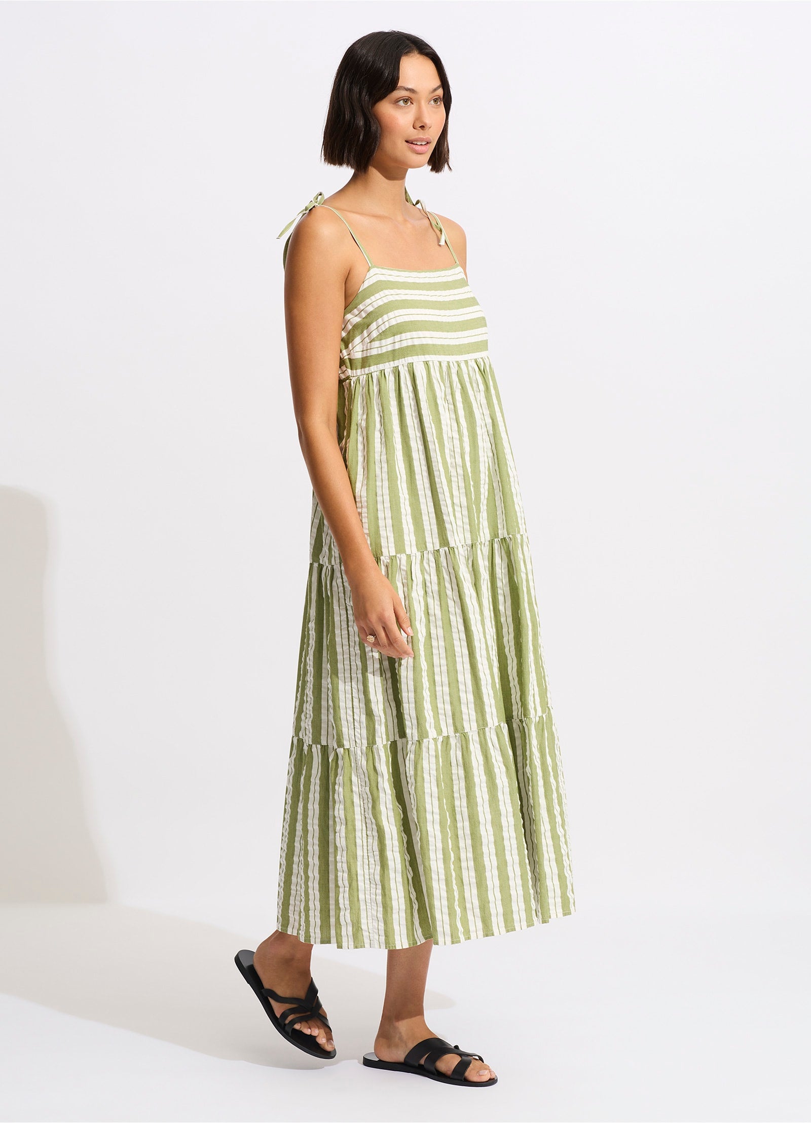 Cabana Tier Maxi - Olive Green - Olive Green view 2