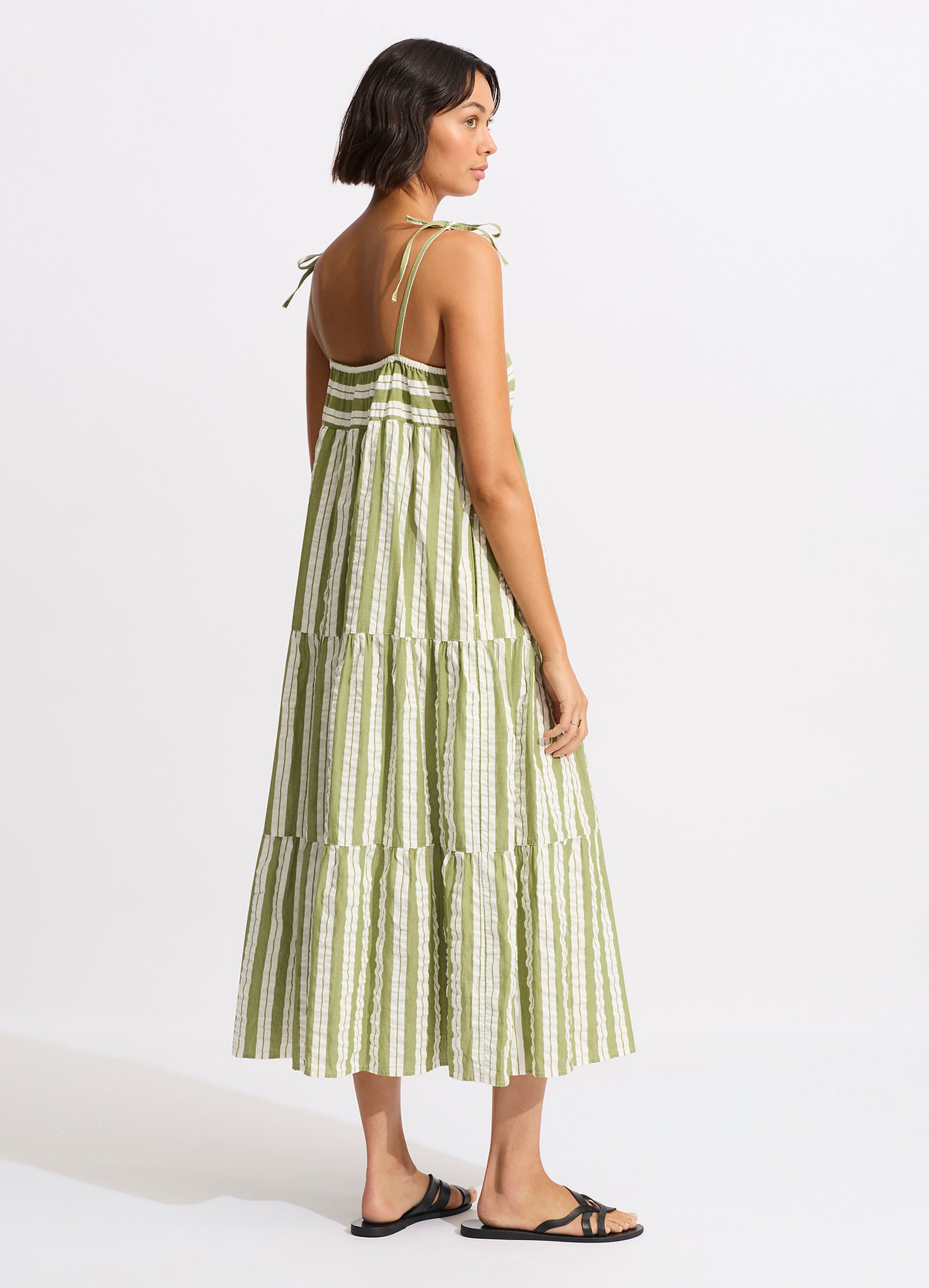Cabana Tier Maxi - Olive Green - Olive Green view 3