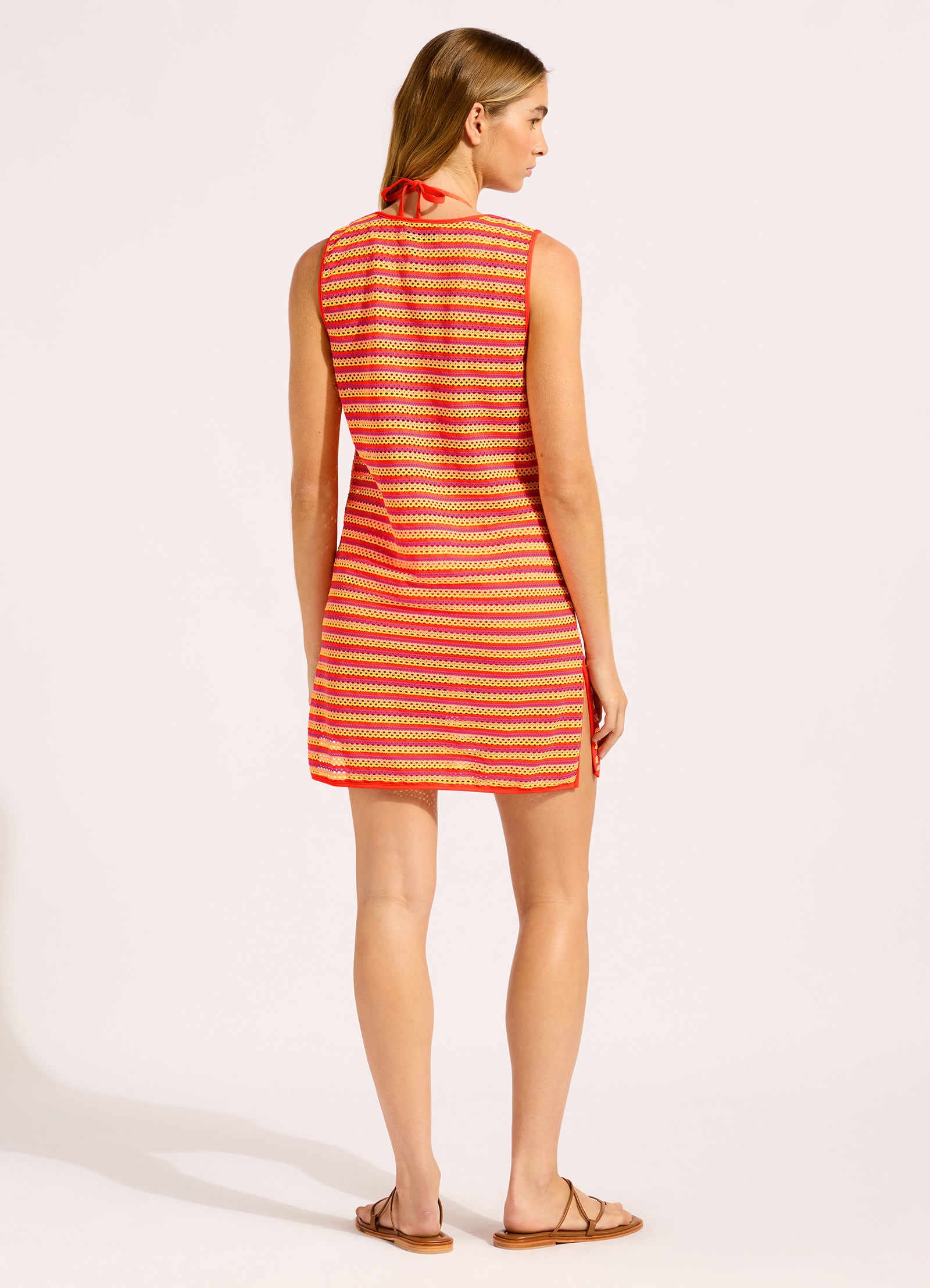Calypso Mini Kaftan - Peach Pink view 3