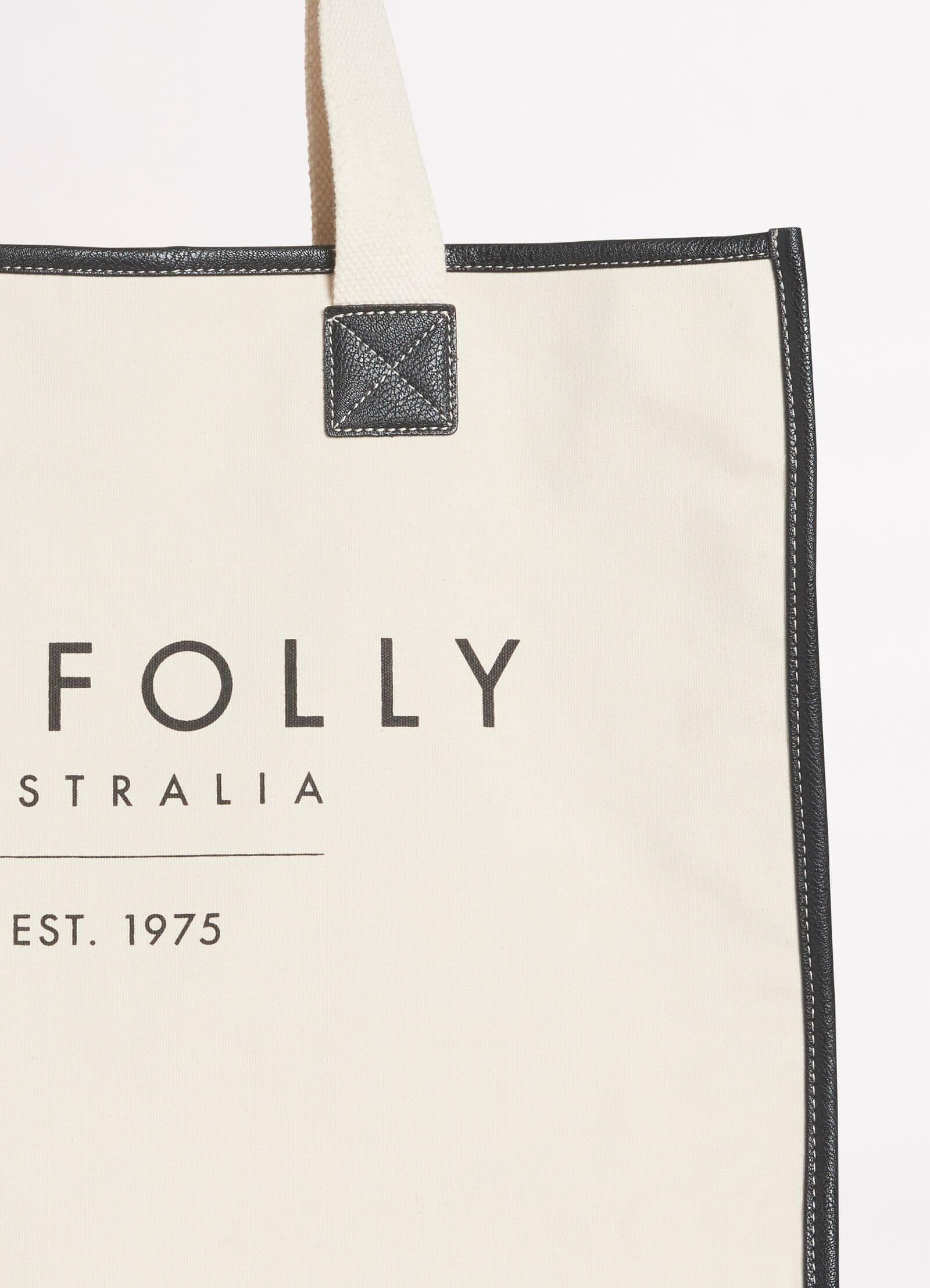 Canvas Tote Bag - Black - Black view 3