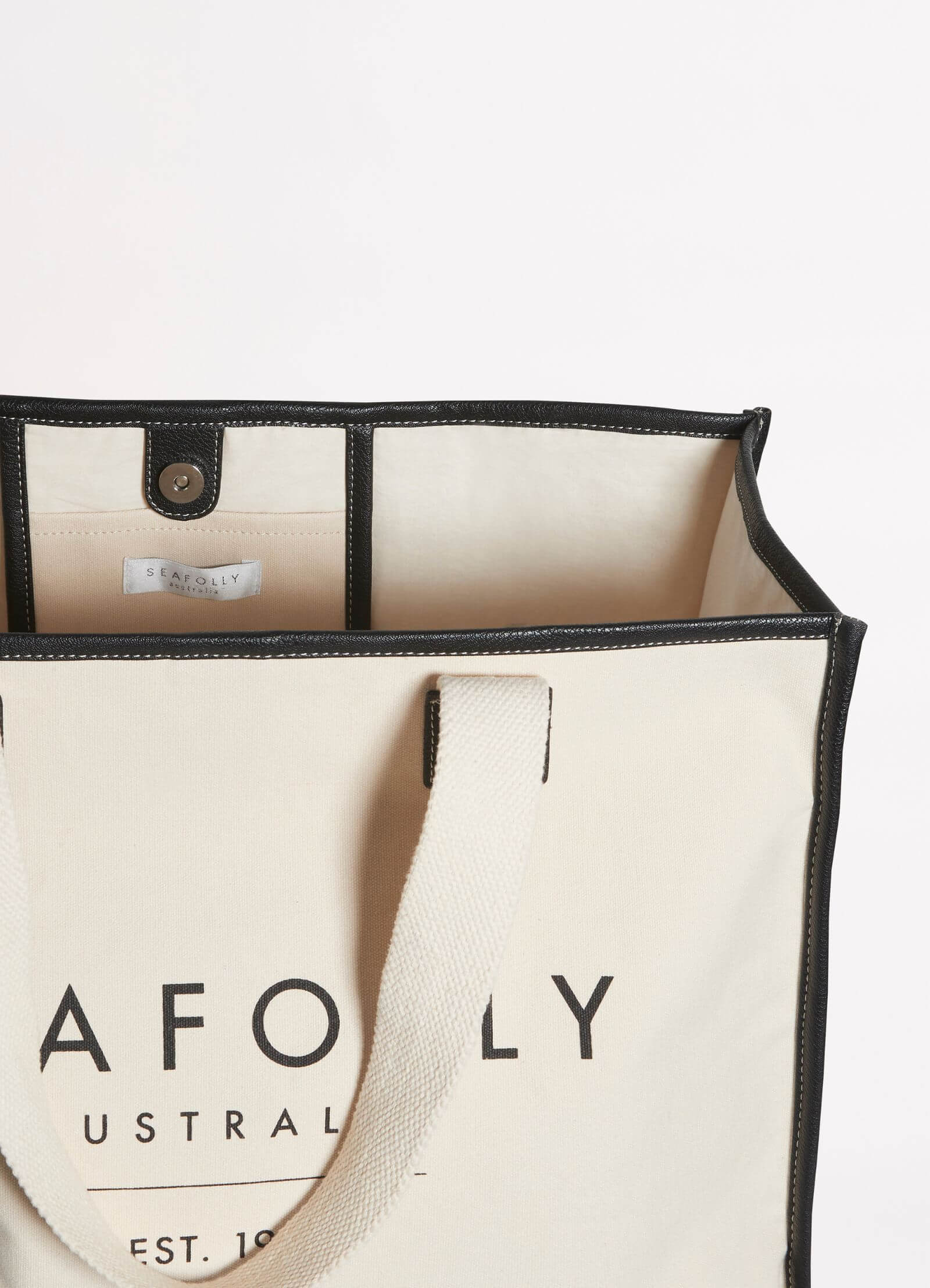 Canvas Tote Bag - Black - Black view 4