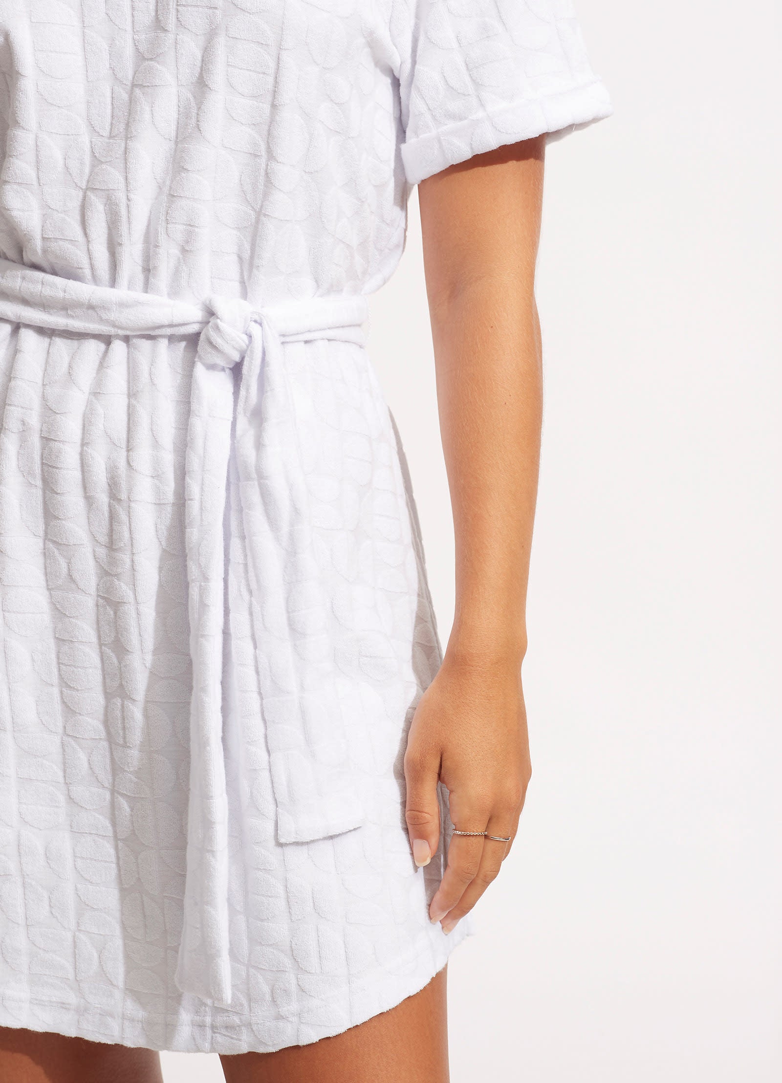 Capri Terry Dress - White - White view 5