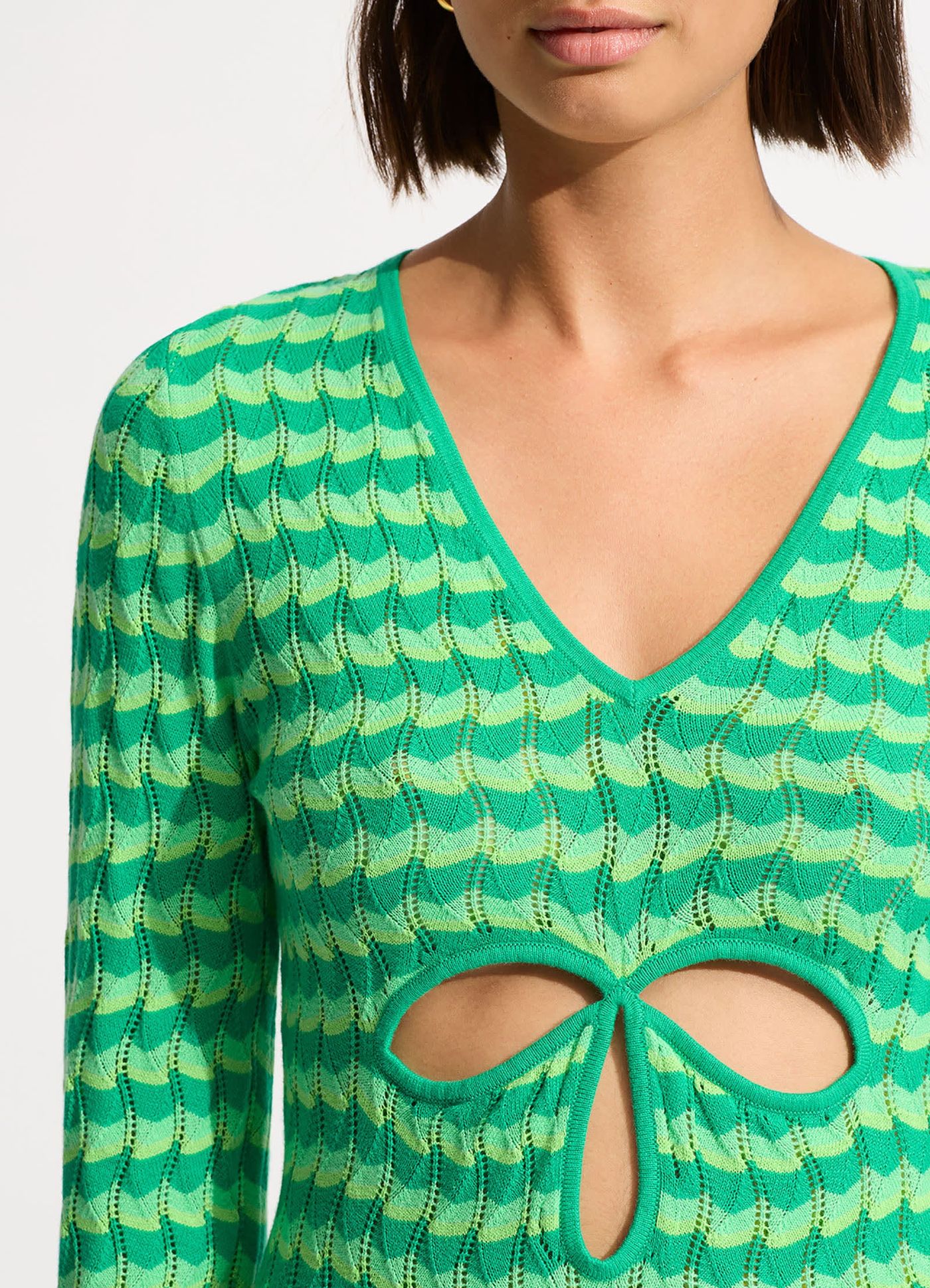 Carnaby Knit Cover Up - Jade - Jade view 4