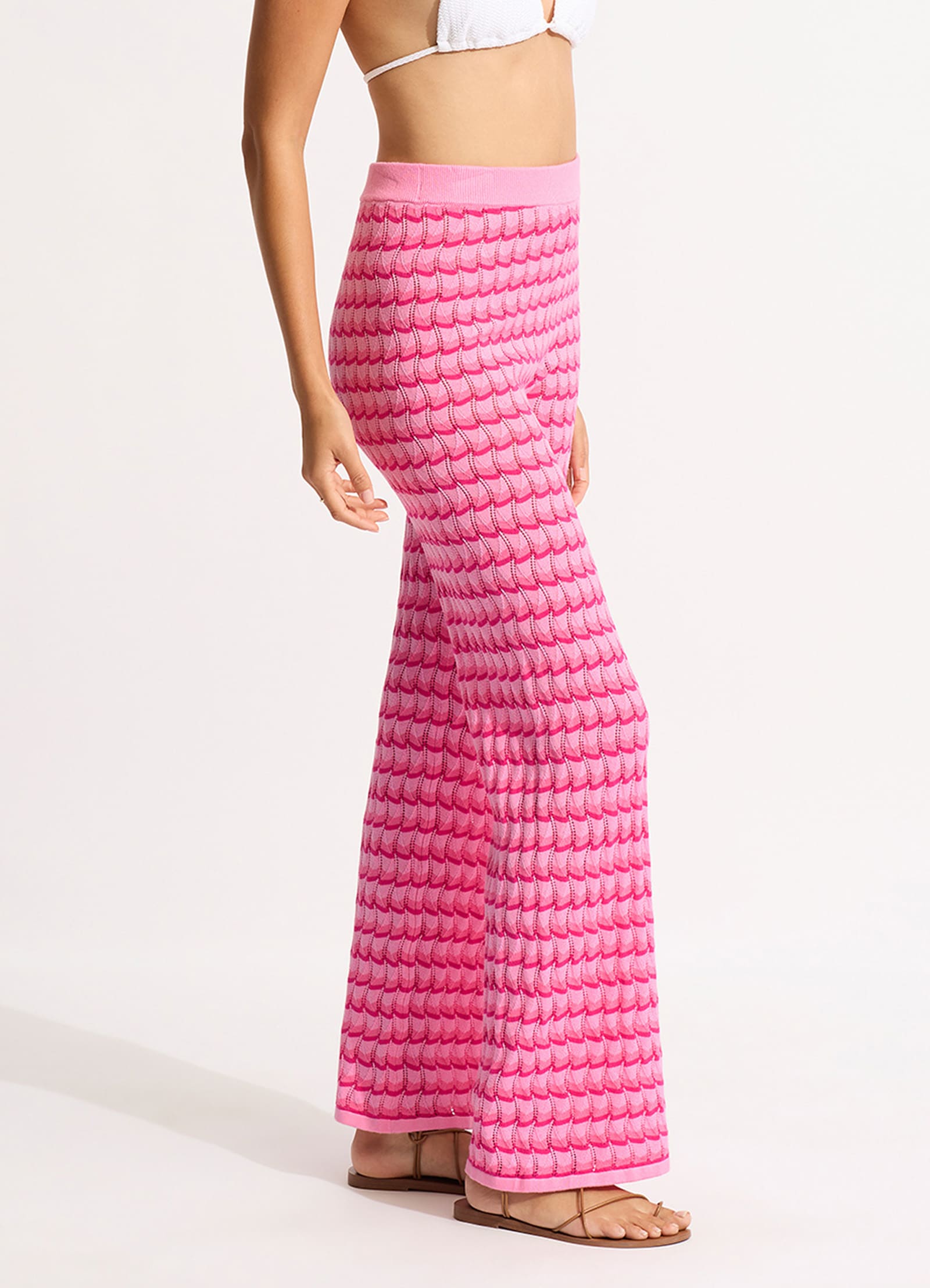 Carnaby Knit Pant - Fuchsia Rose - Fuchsia Rose view 3
