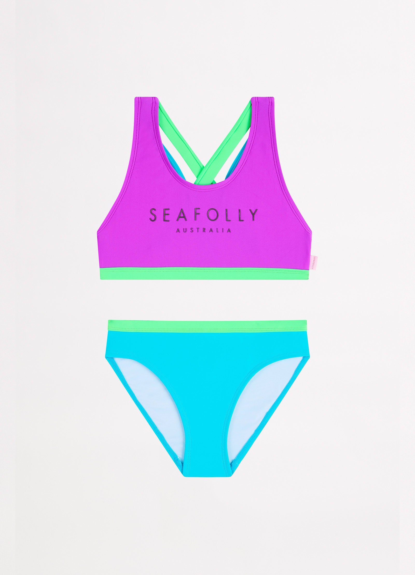 Carnivale Girls Colour Blocked Bikini - Col Block - Col Block view 3