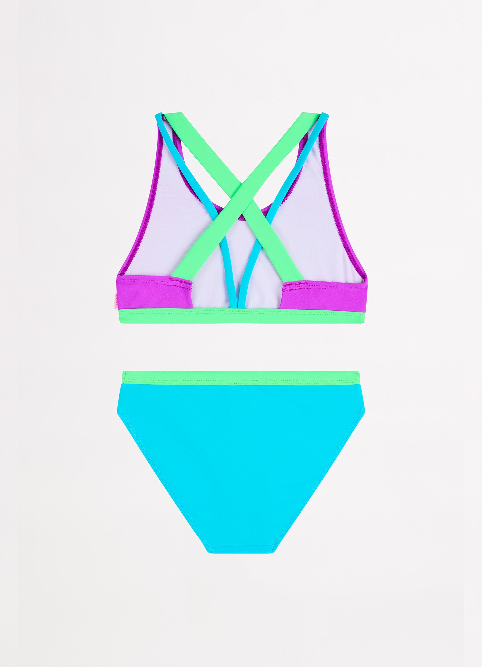 Carnivale Girls Colour Blocked Bikini - Col Block - Col Block view 4