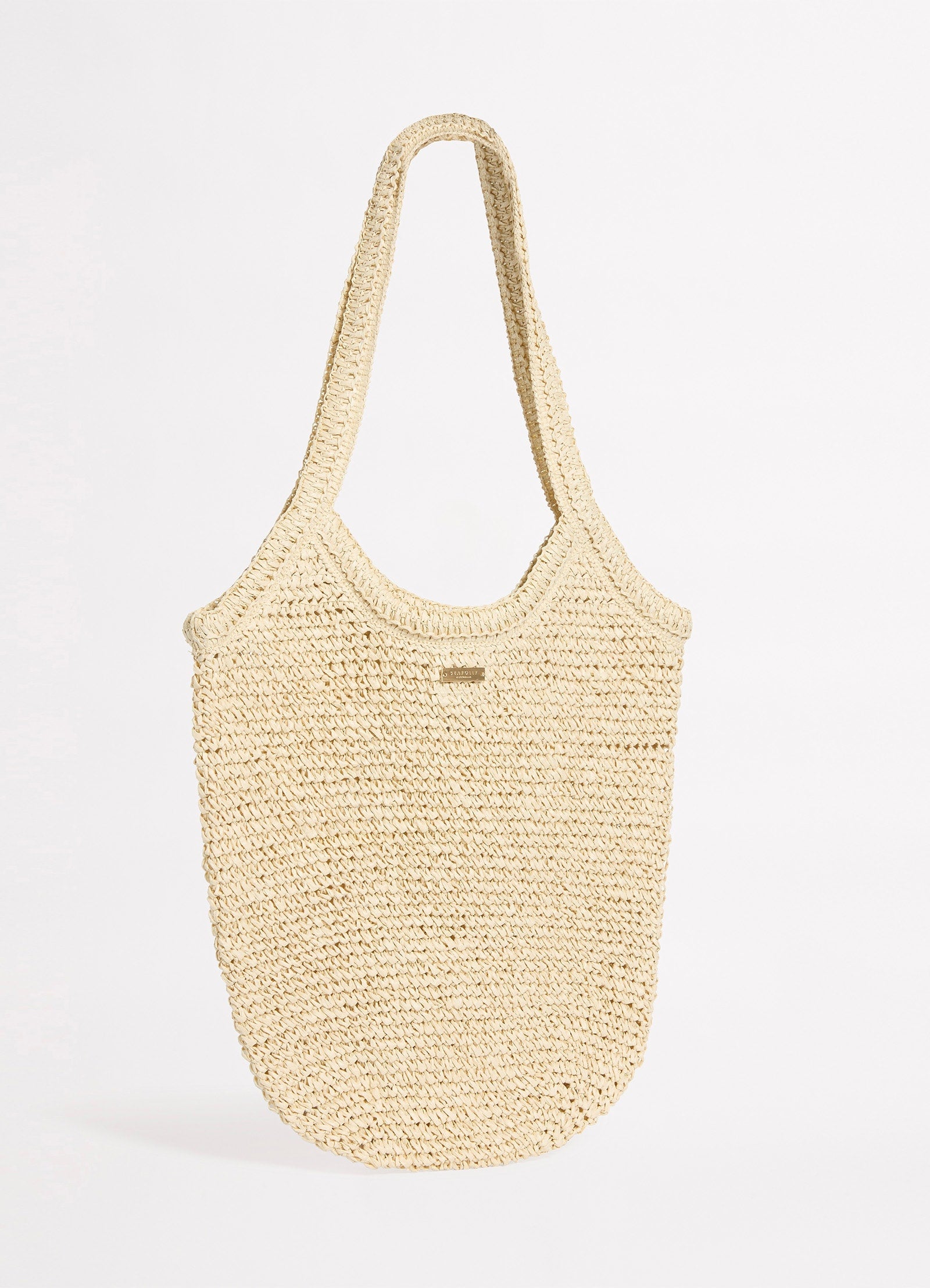 Carried Away Raffia Shopper Tote - Natural view 2