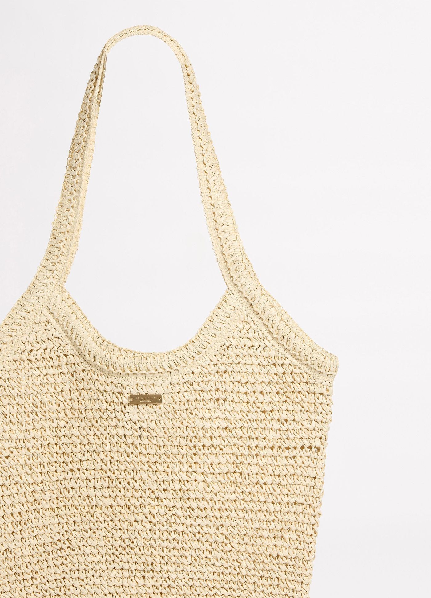 Carried Away Raffia Shopper Tote - Natural view 3