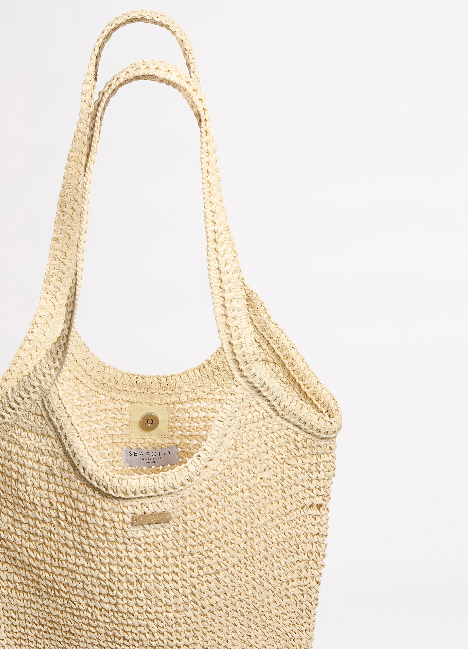 Carried Away Raffia Shopper Tote - Natural view 4