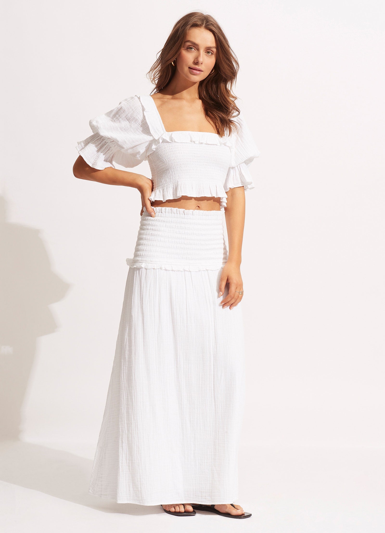 Caspian Strapless Dress/Skirt  - White - White view 3