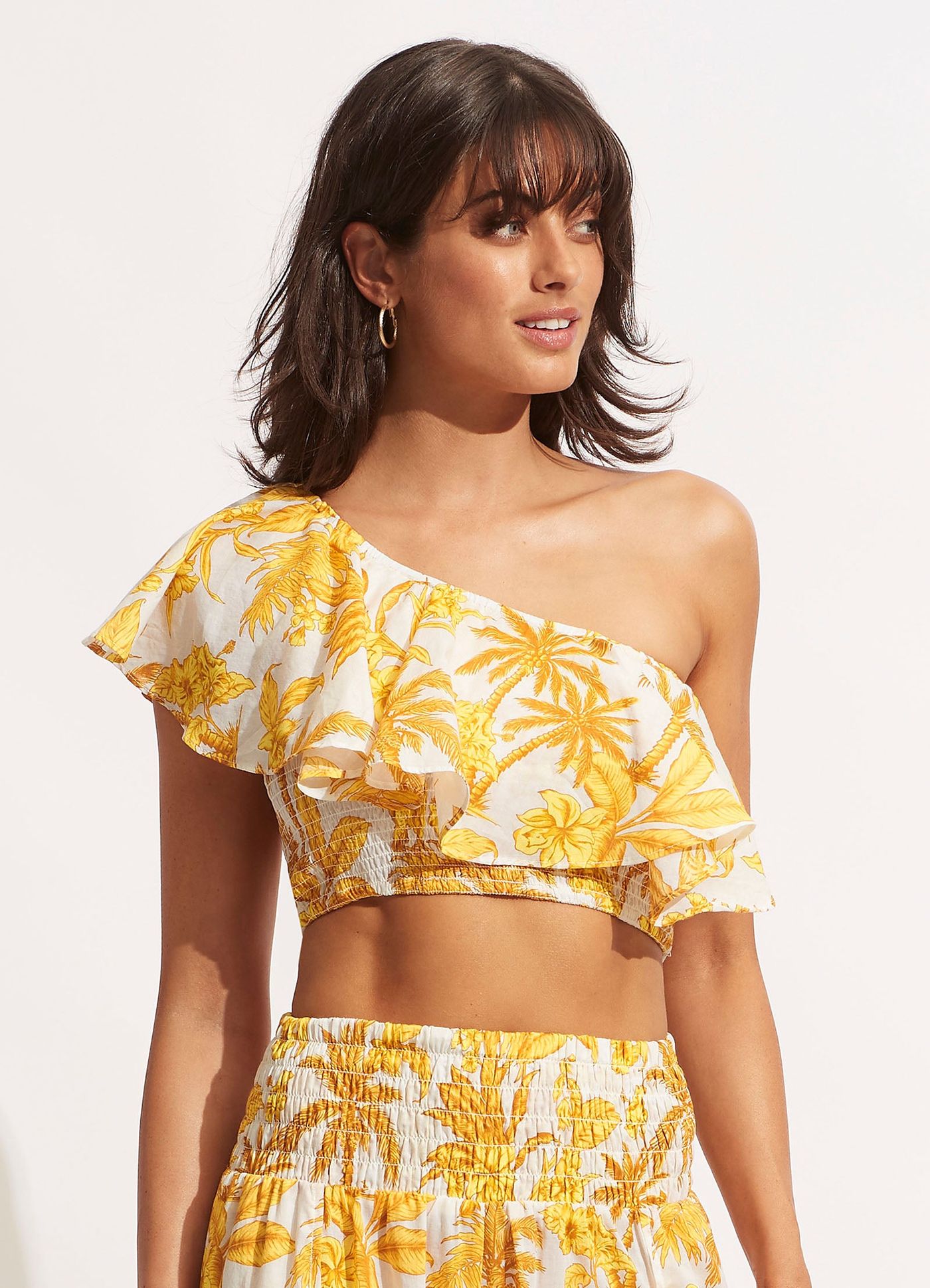 Castaway One Shoulder Top - Tuscan Sun - TuscanSun view 3