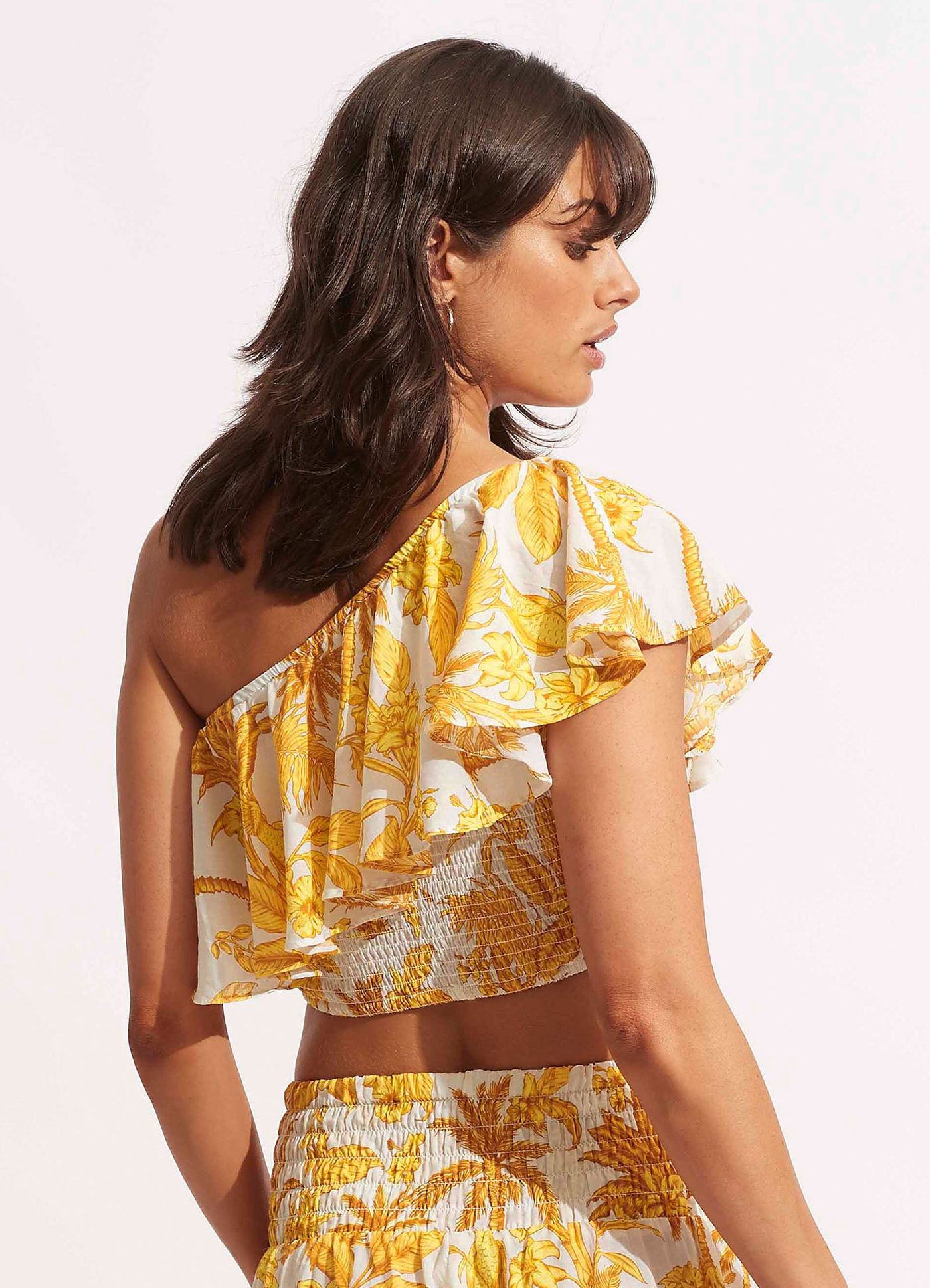 Castaway One Shoulder Top - Tuscan Sun - TuscanSun view 4