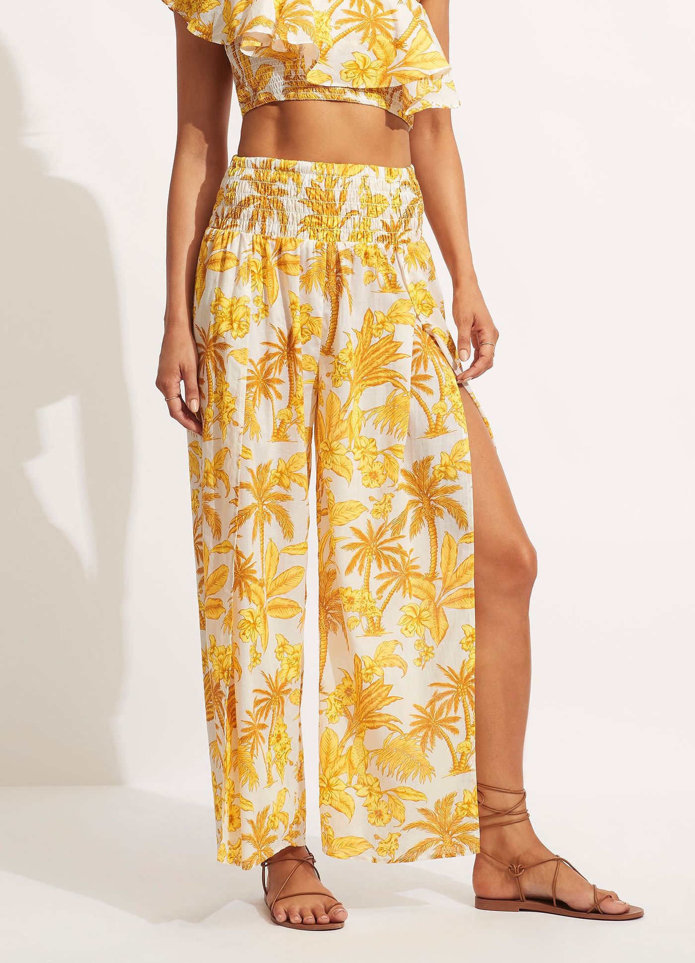 Castaway Shirring Pant - Tuscan Sun - TuscanSun view 4