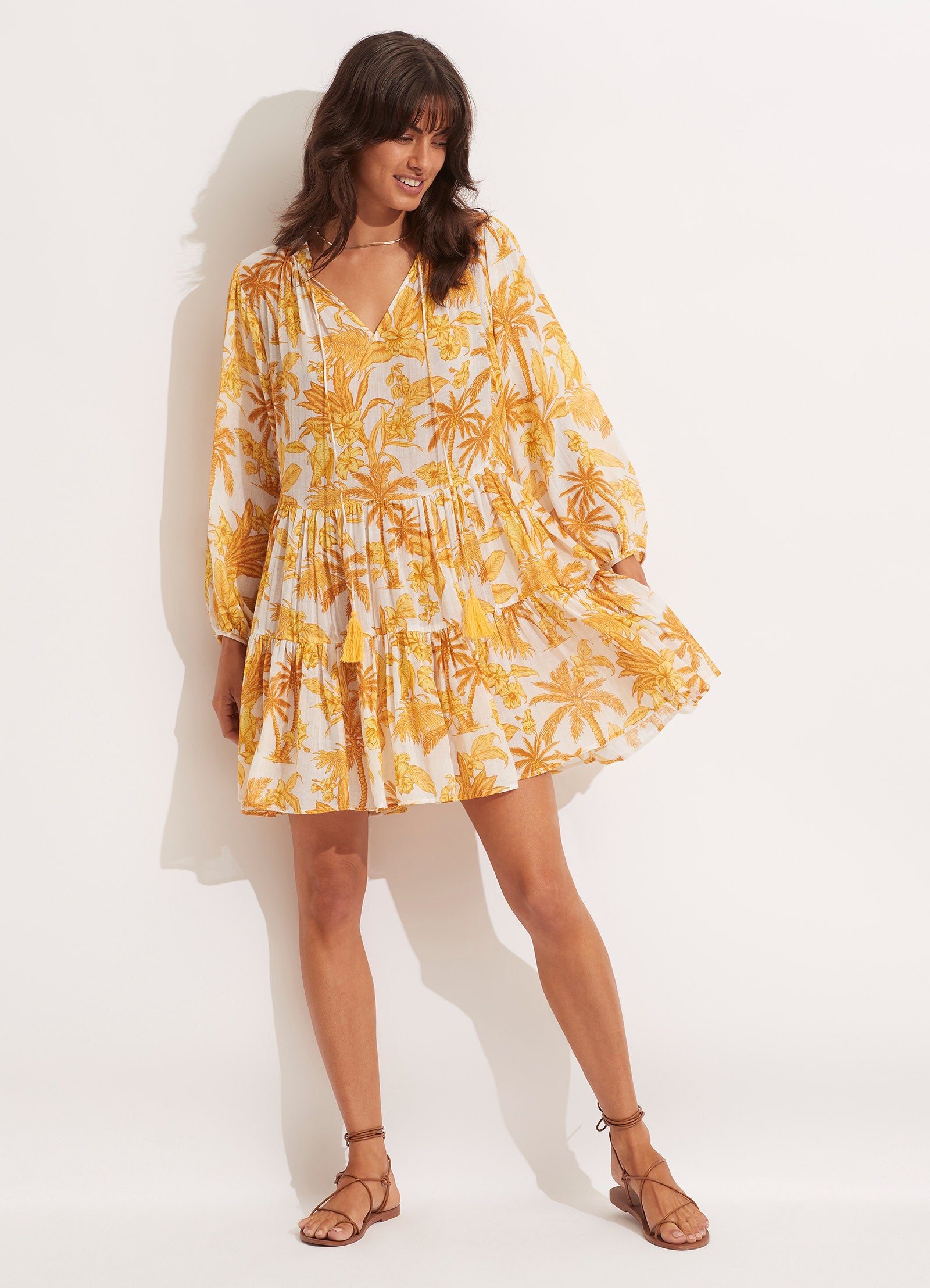 Castaway Tier Dress - Tuscan Sun - TuscanSun