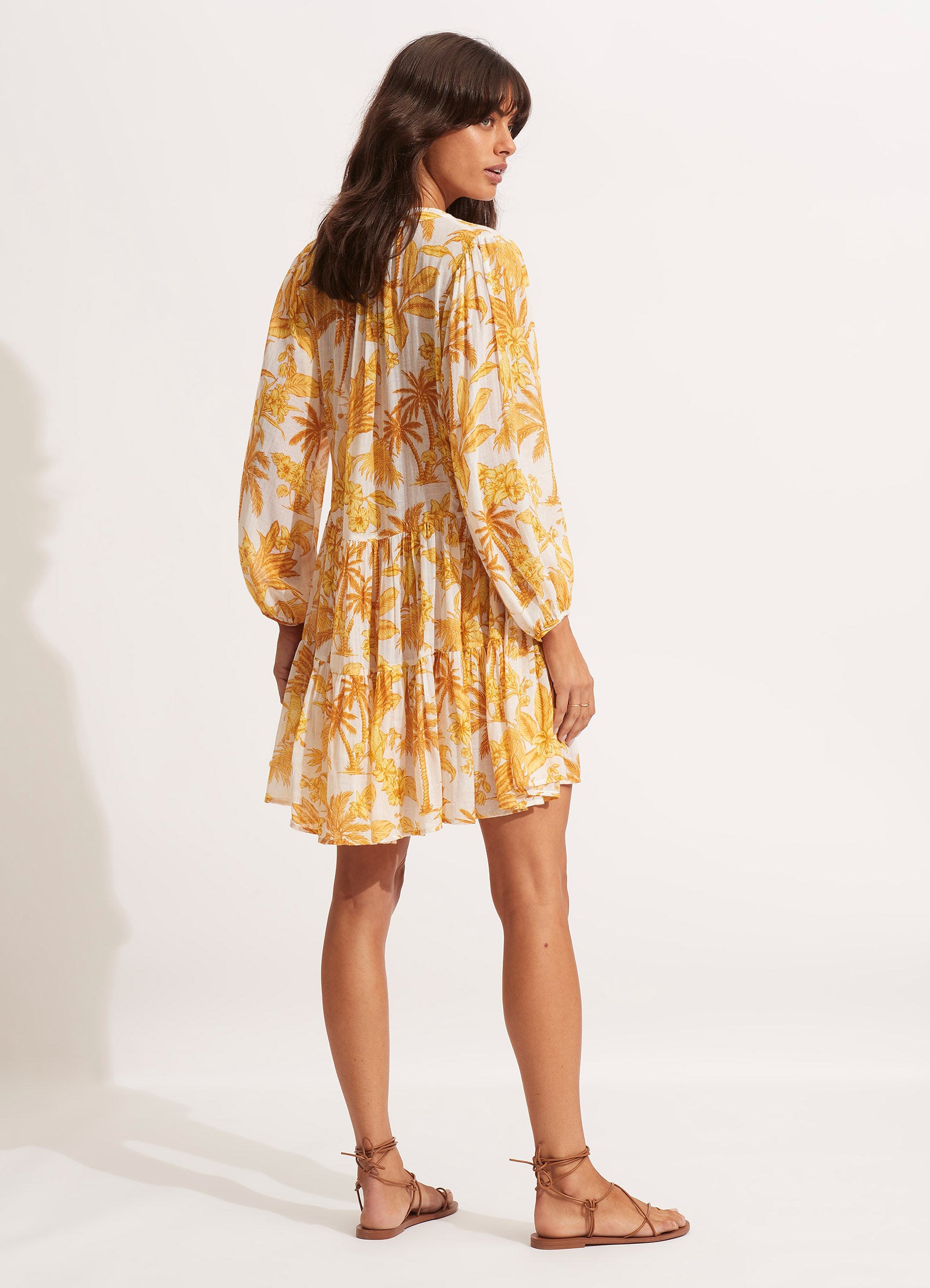 Castaway Tier Dress - Tuscan Sun - TuscanSun view 4