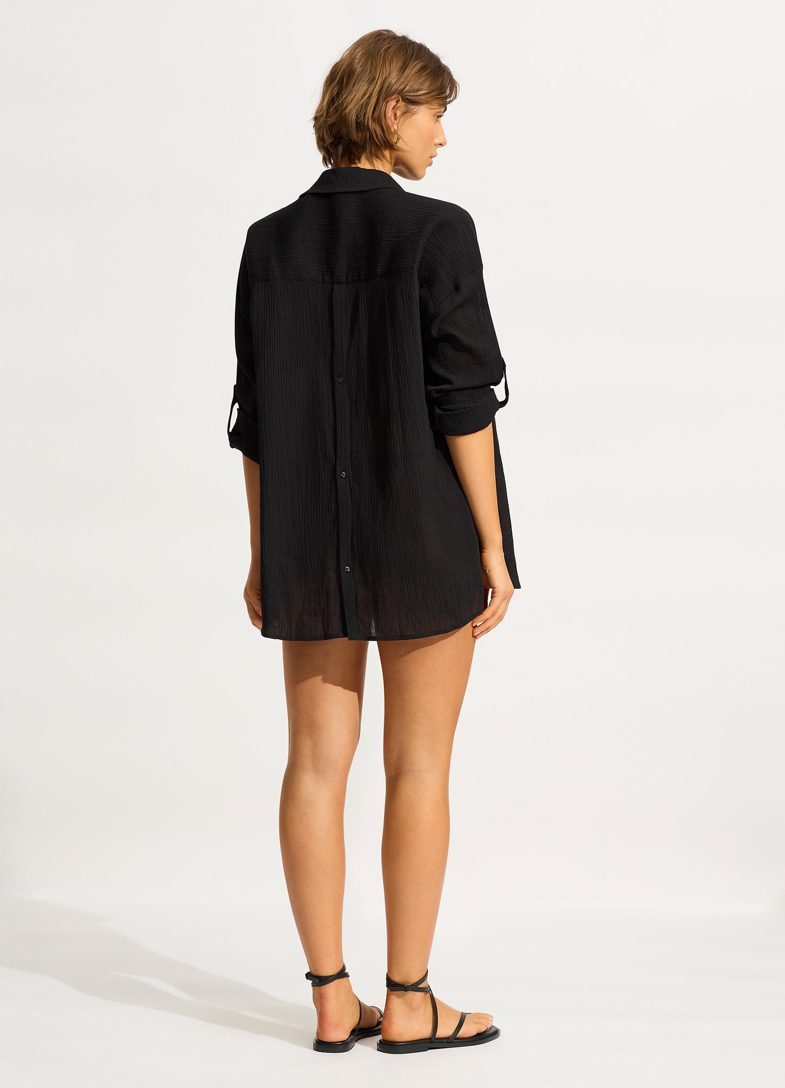 Classic Beach Shirt - Black - Black view 5