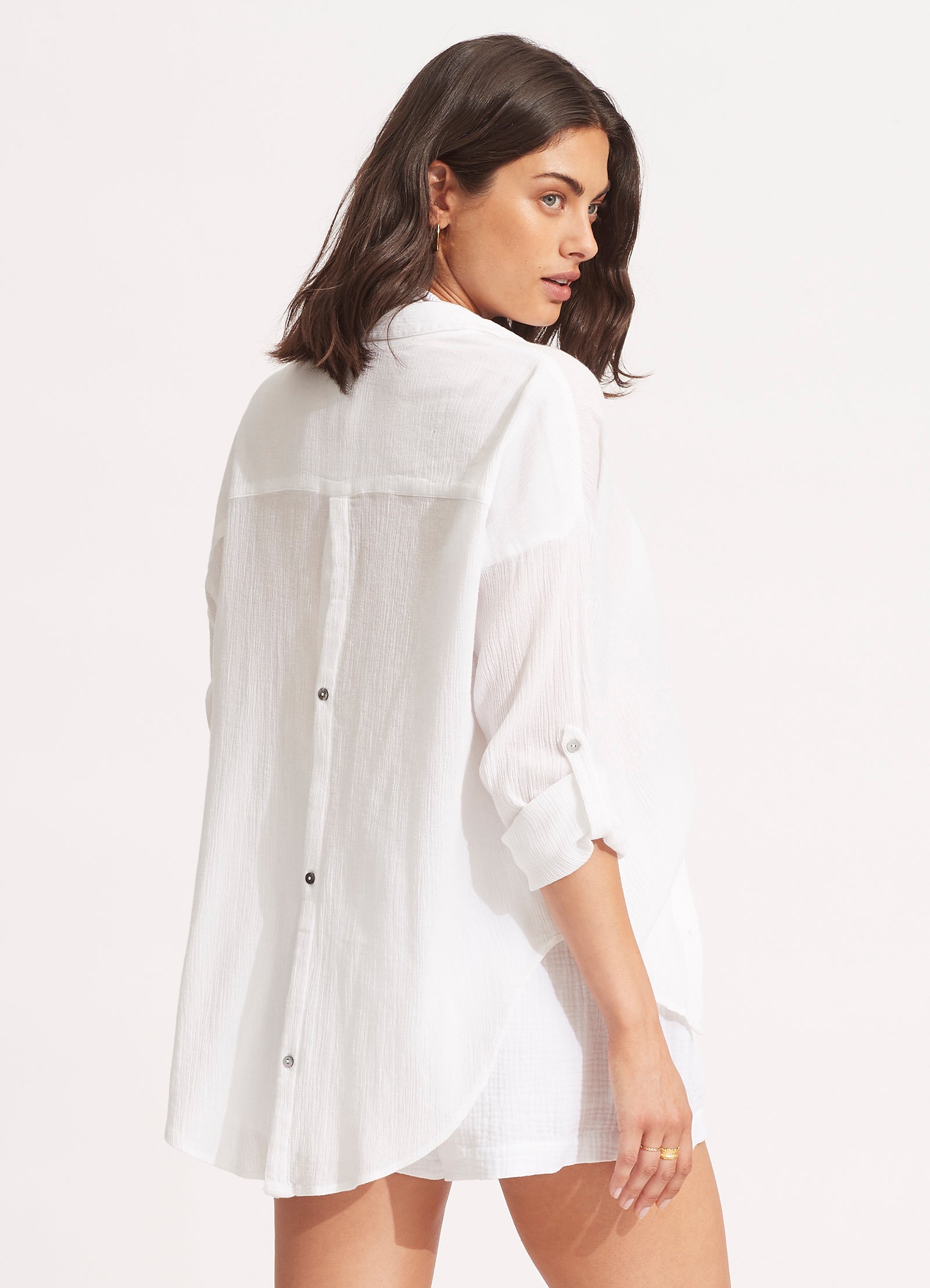 Classic Beach Shirt - White - White view 4