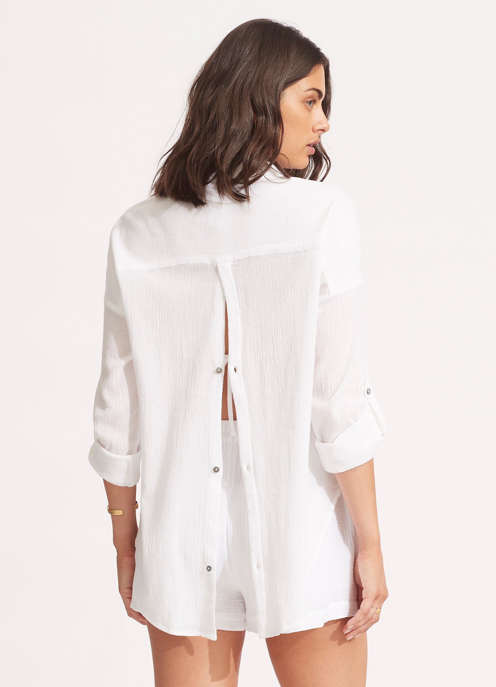 Classic Beach Shirt - White - White view 5