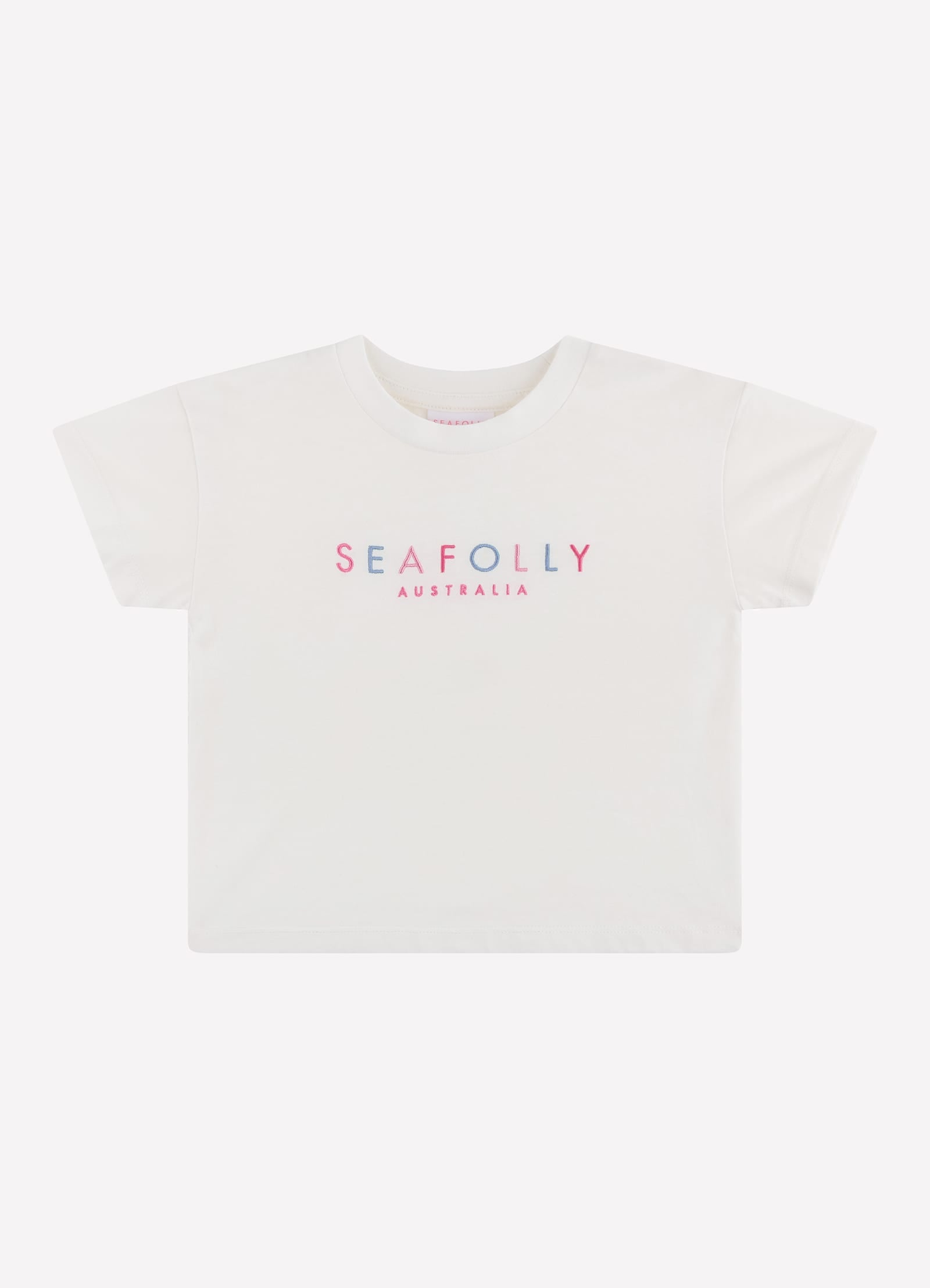 Cloud Dancer Cotton Embossed Crop Tee - Cloud Dancer - Cloud Dancer view 2