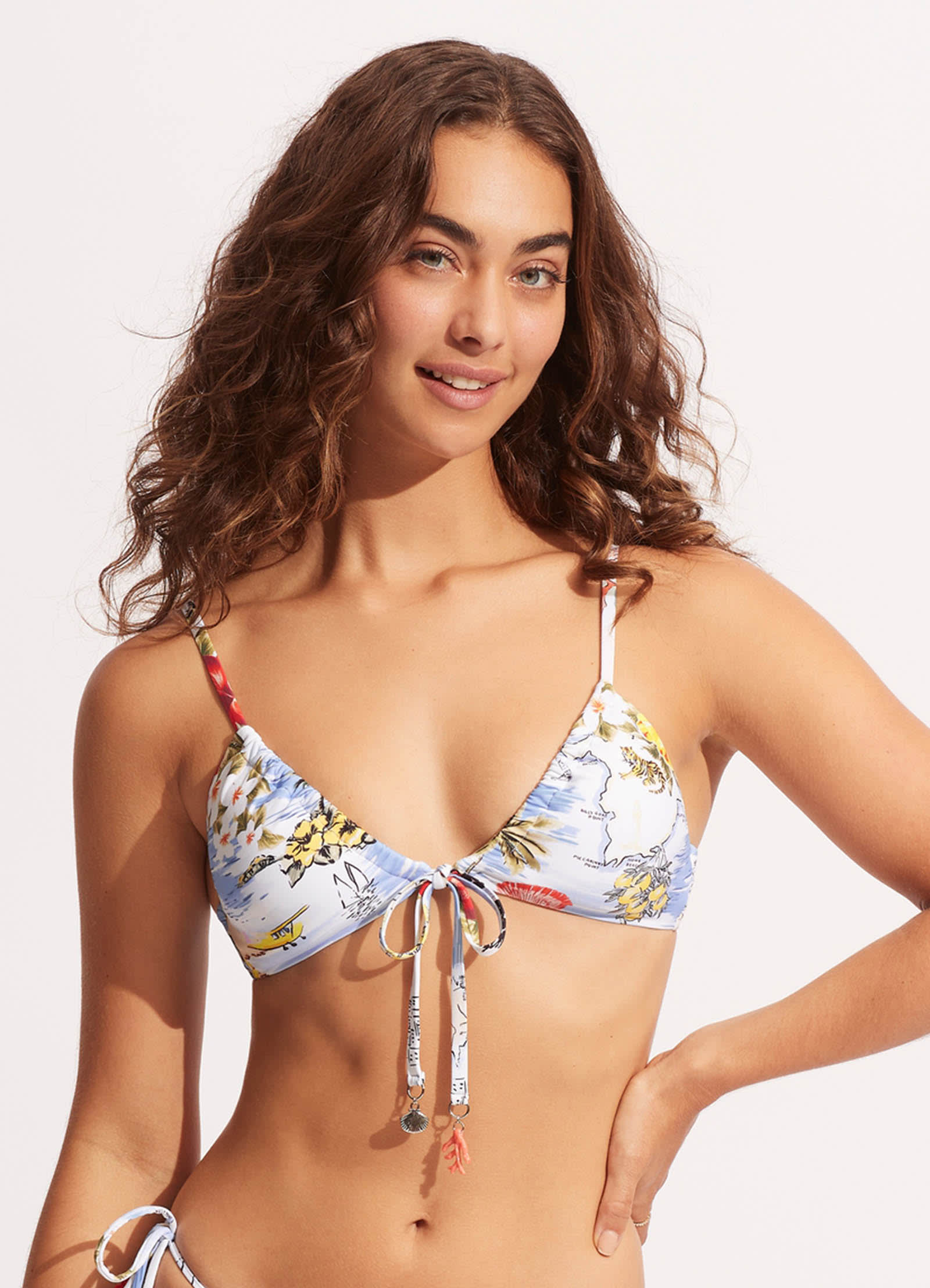 Coast To Coast Drawstring Bralette - Powder Blue - Powder Blue view 2