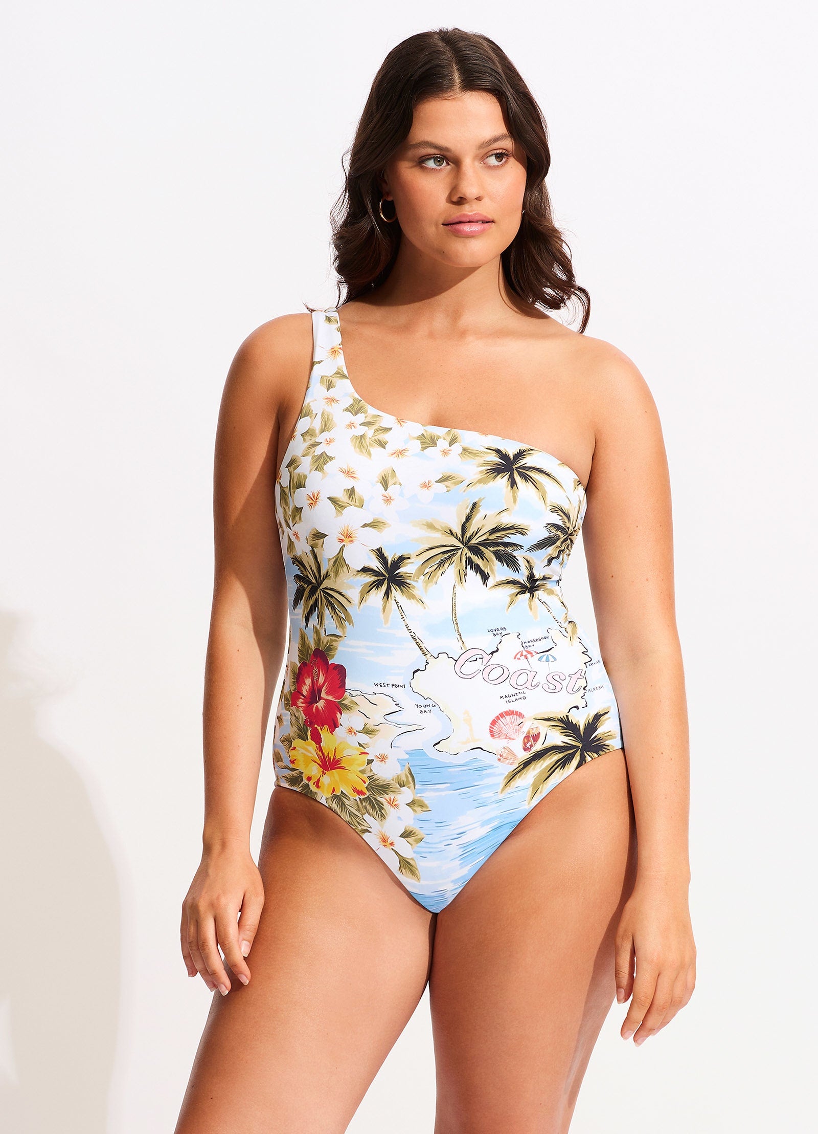 Coast To Coast One Shoulder One Piece - Powder Blue - Powder Blue view 2