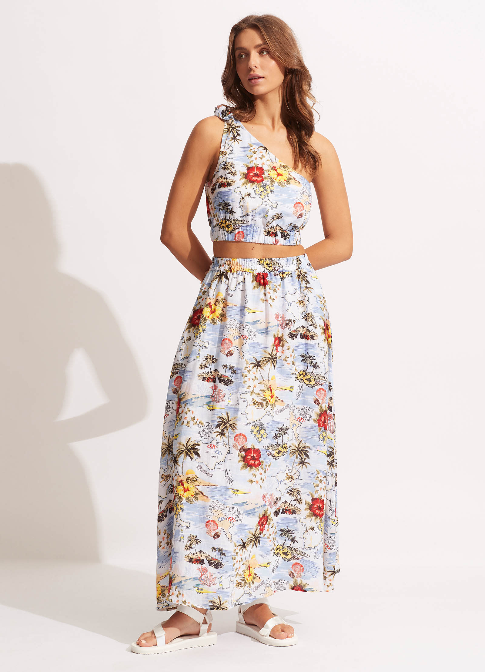 Coast To Coast One ShoulderTop - Powder Blue - Powder Blue