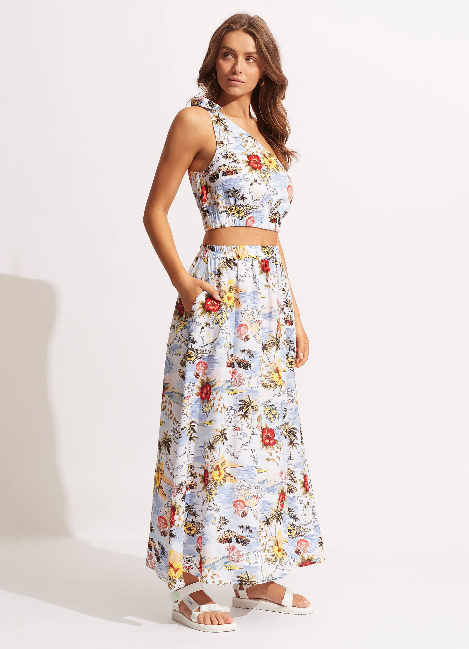 Coast To Coast One ShoulderTop - Powder Blue - Powder Blue view 3