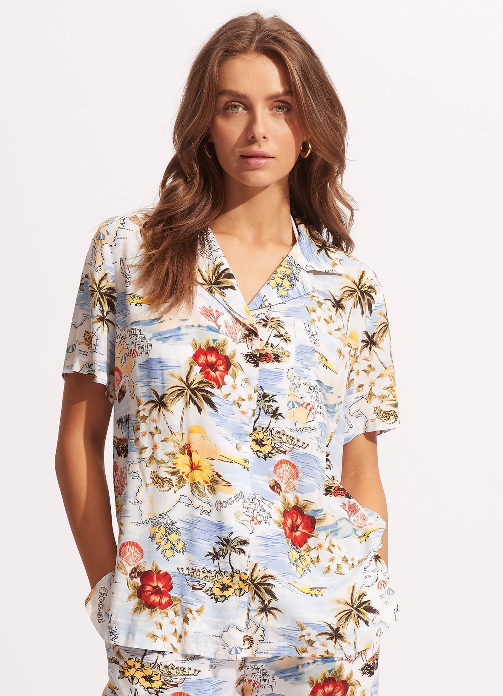 Coast To Coast Resort Shirt - Powder Blue - Powder Blue view 2