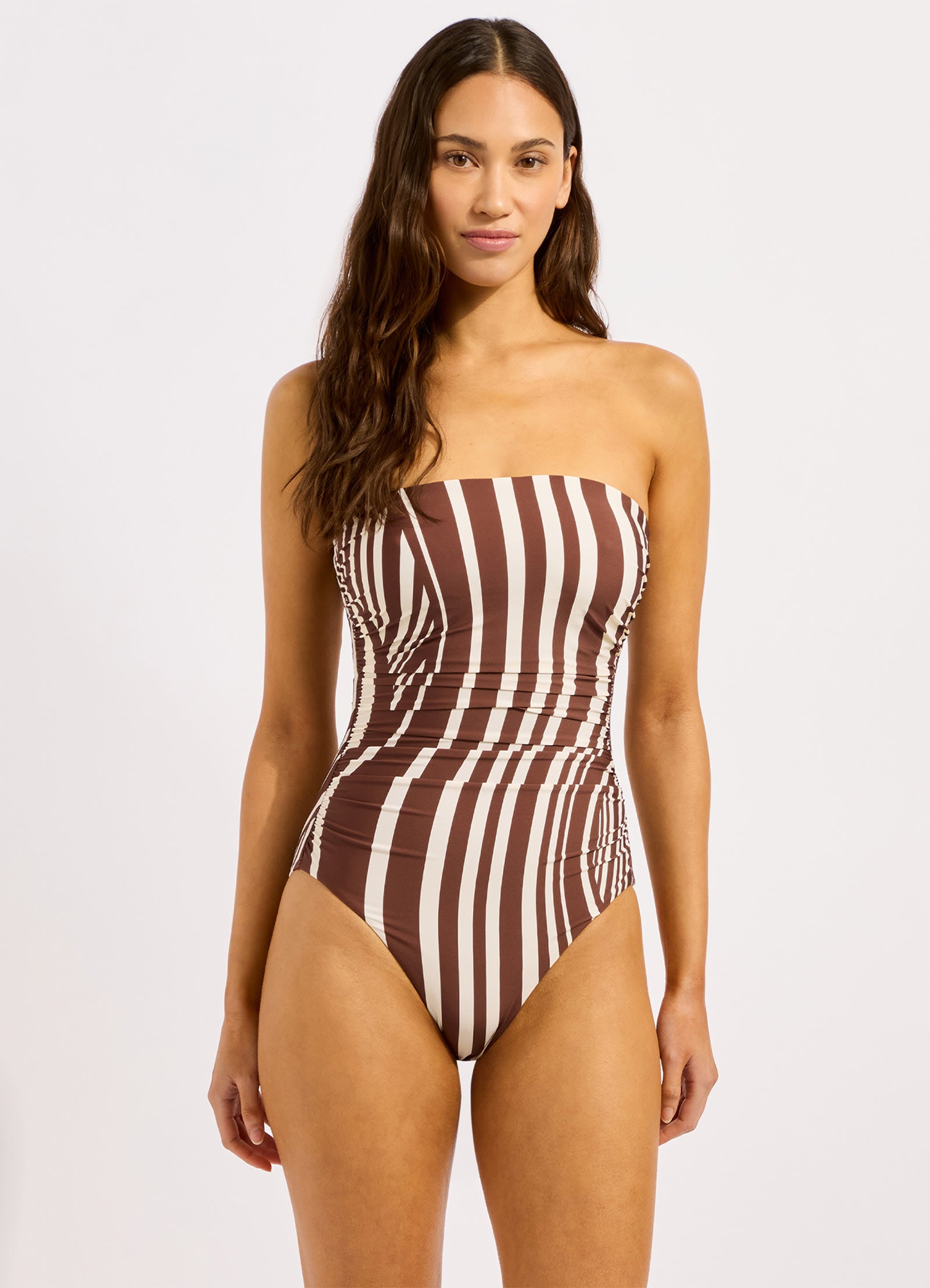 Coastline DD Bandeau One Piece Swimsuit - Cocoa