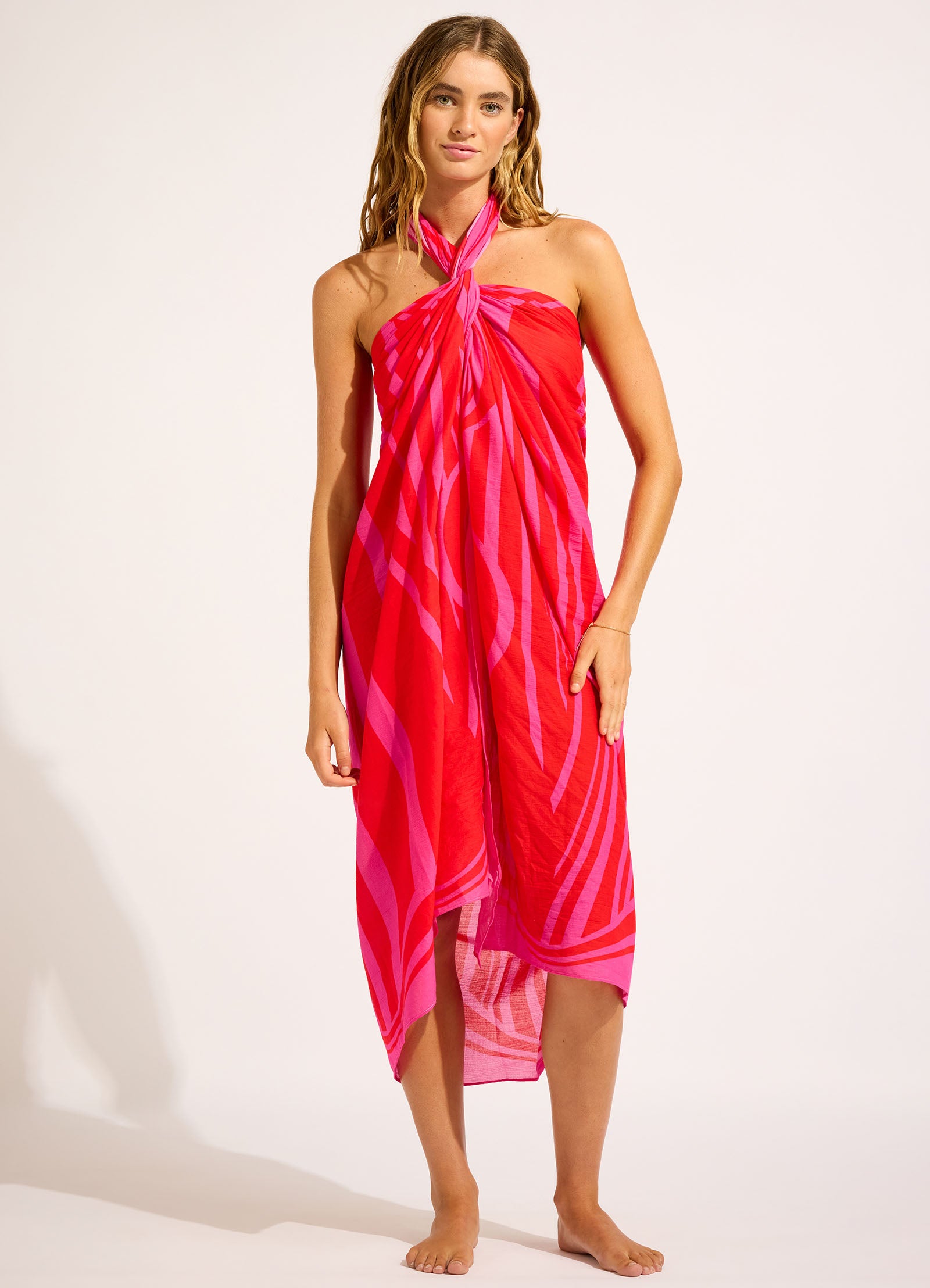 Coastline Sarong - Flame view 5