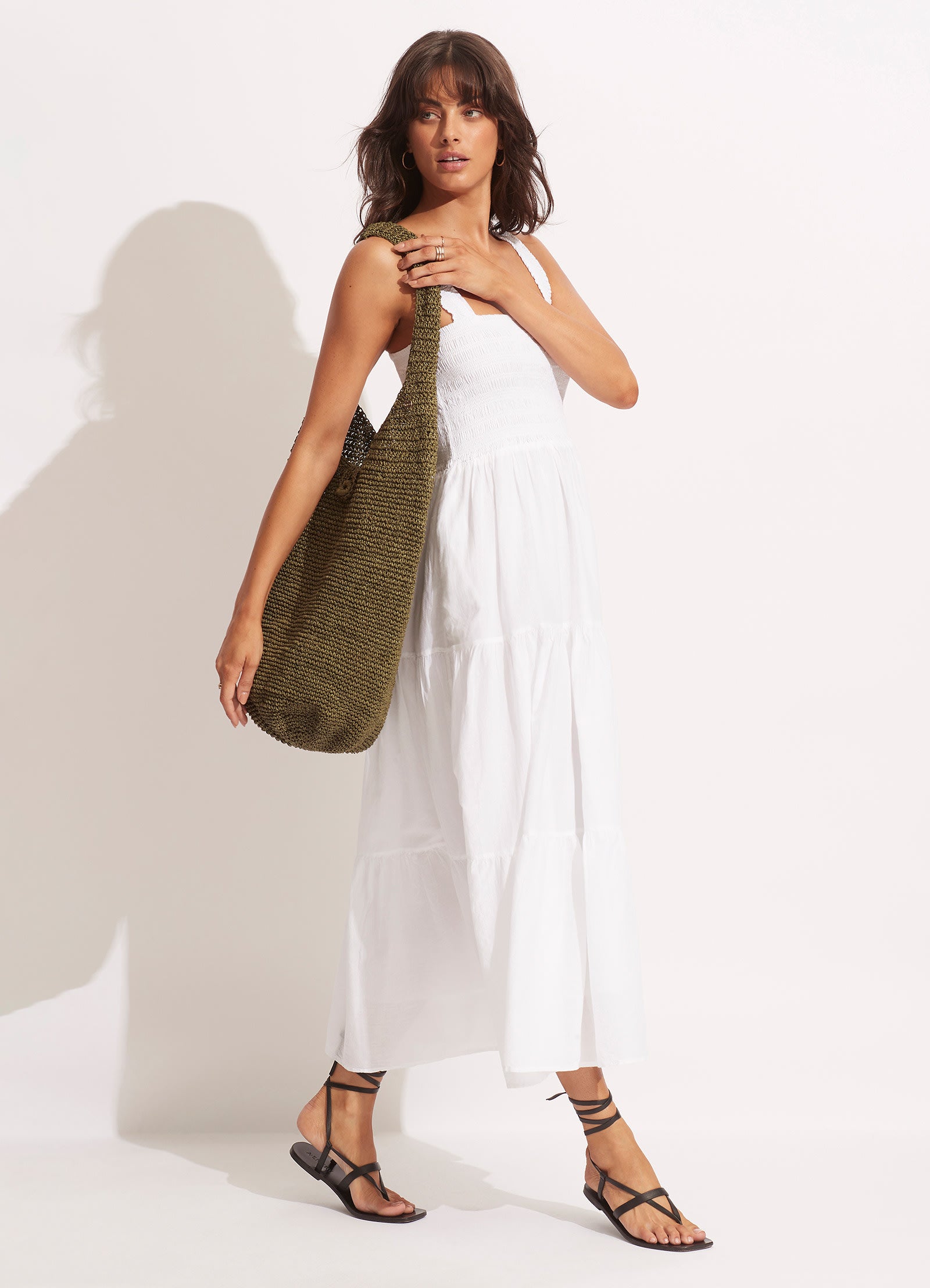 Cocoon Woven Tote - Olive - Olive