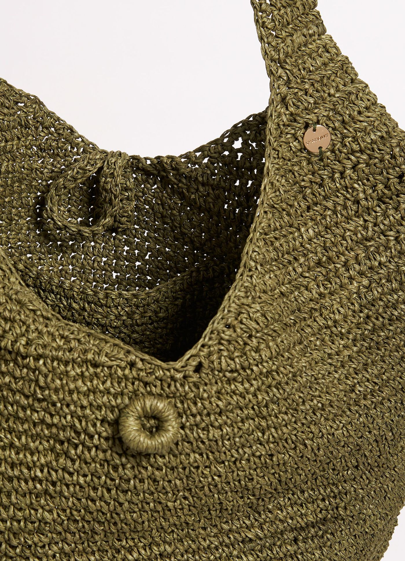 Cocoon Woven Tote - Olive - Olive view 4