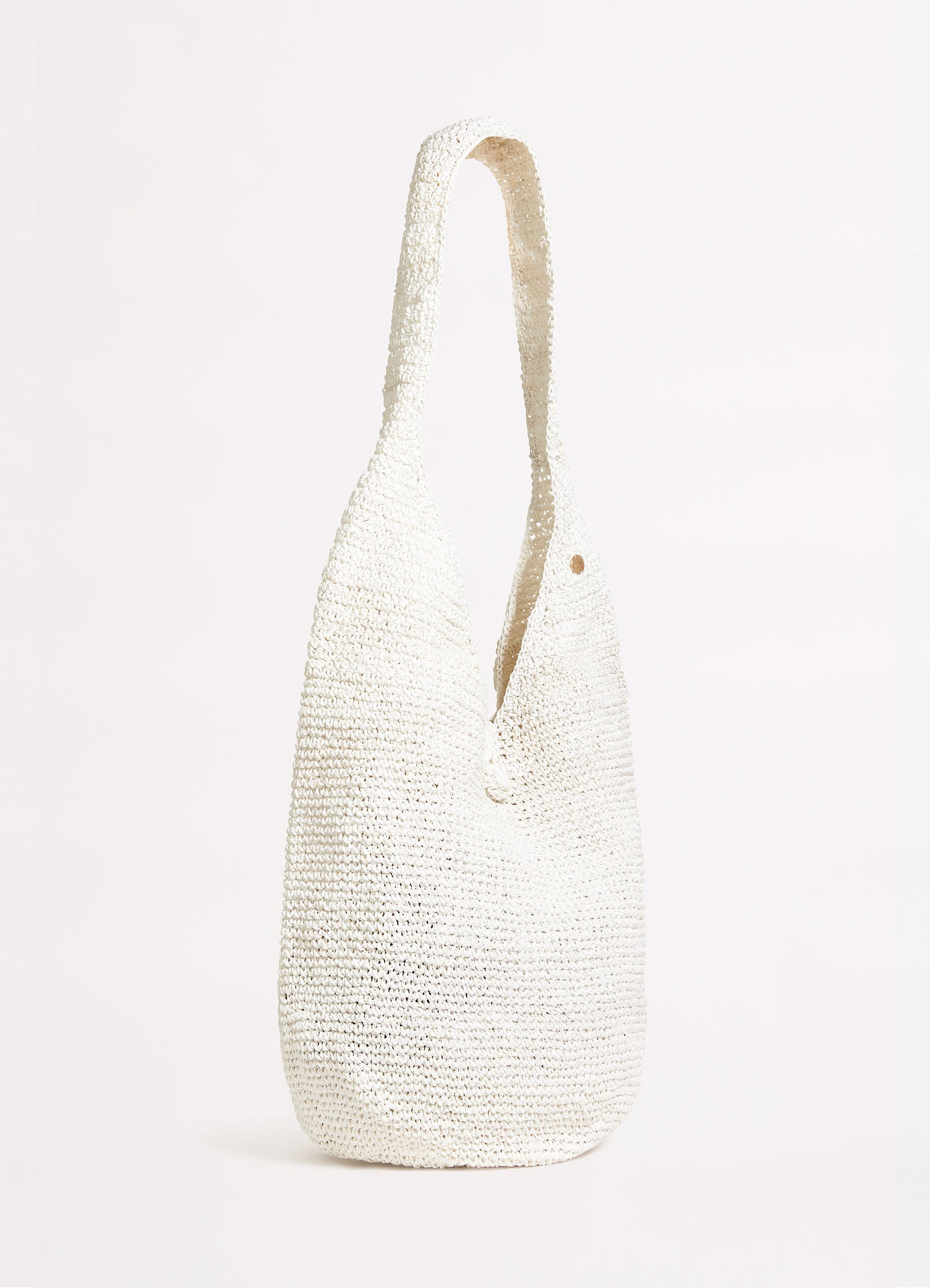 Cocoon Woven Tote - White - White view 2