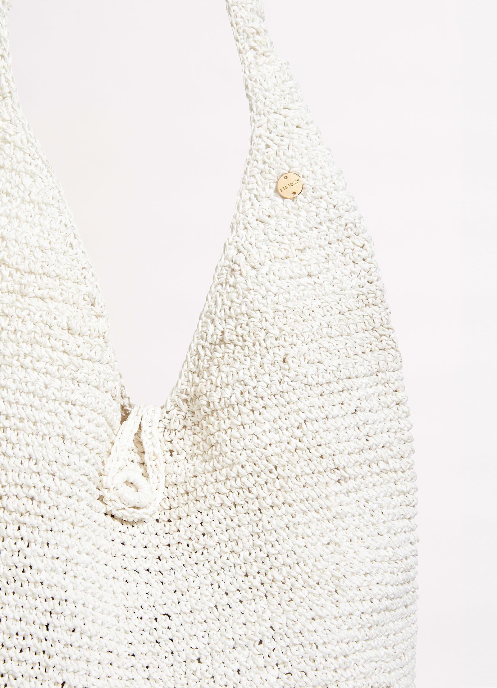 Cocoon Woven Tote - White - White view 3