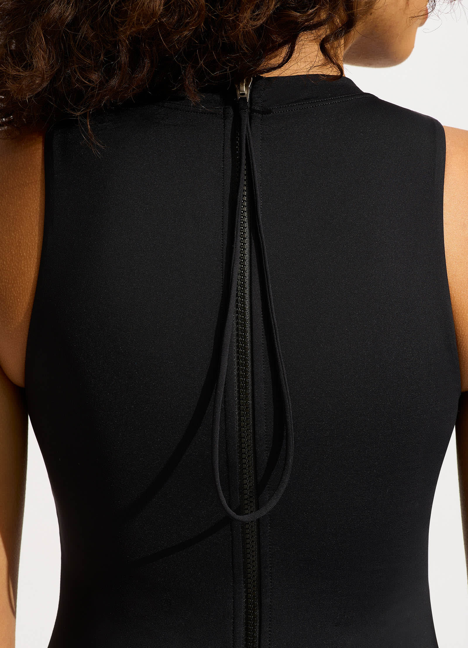 Collective Boyleg Zip One Piece - Black - Black view 5