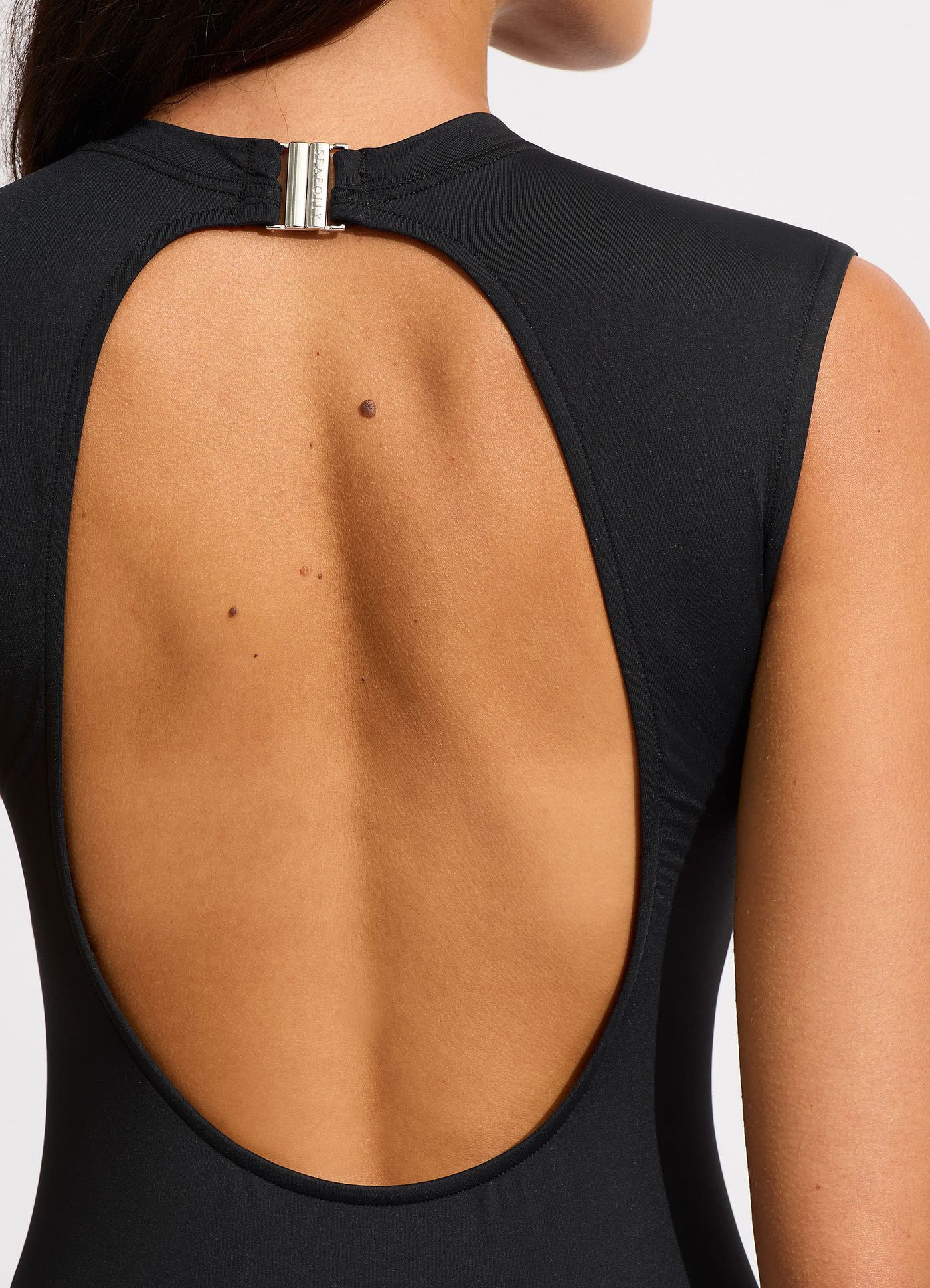 Collective Cap Sleeve One Piece - Black - Black view 10