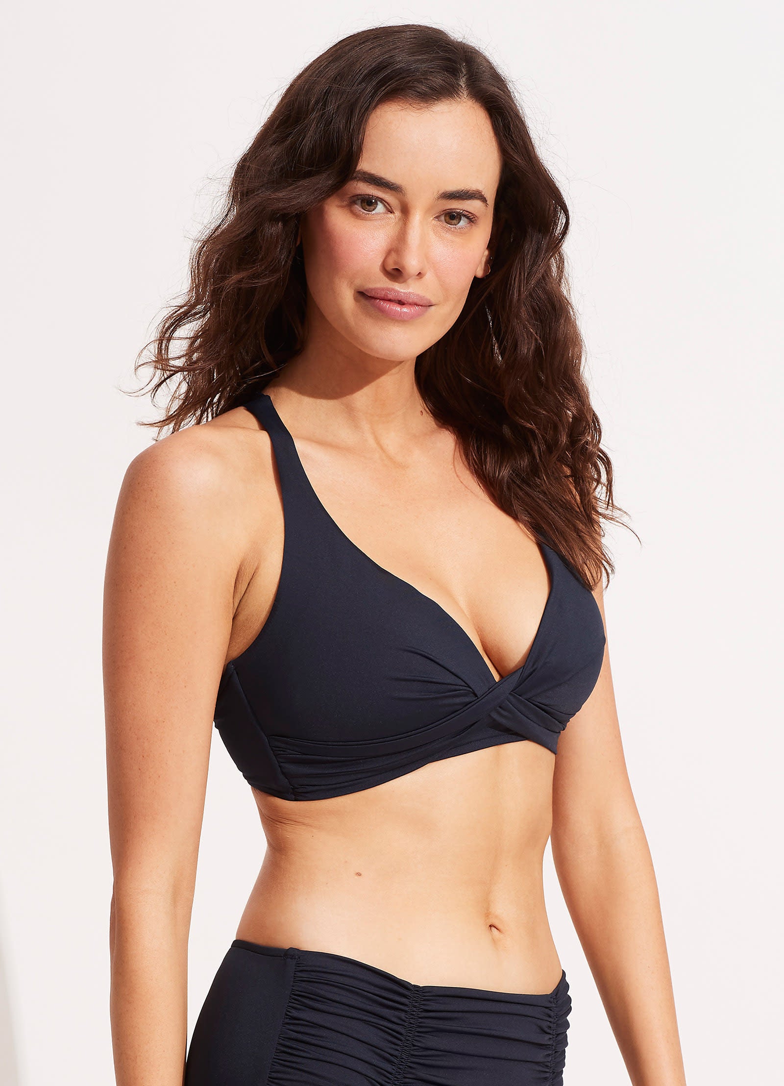 Collective DD Double Wrap Front Bra - True Navy - True Navy view 3