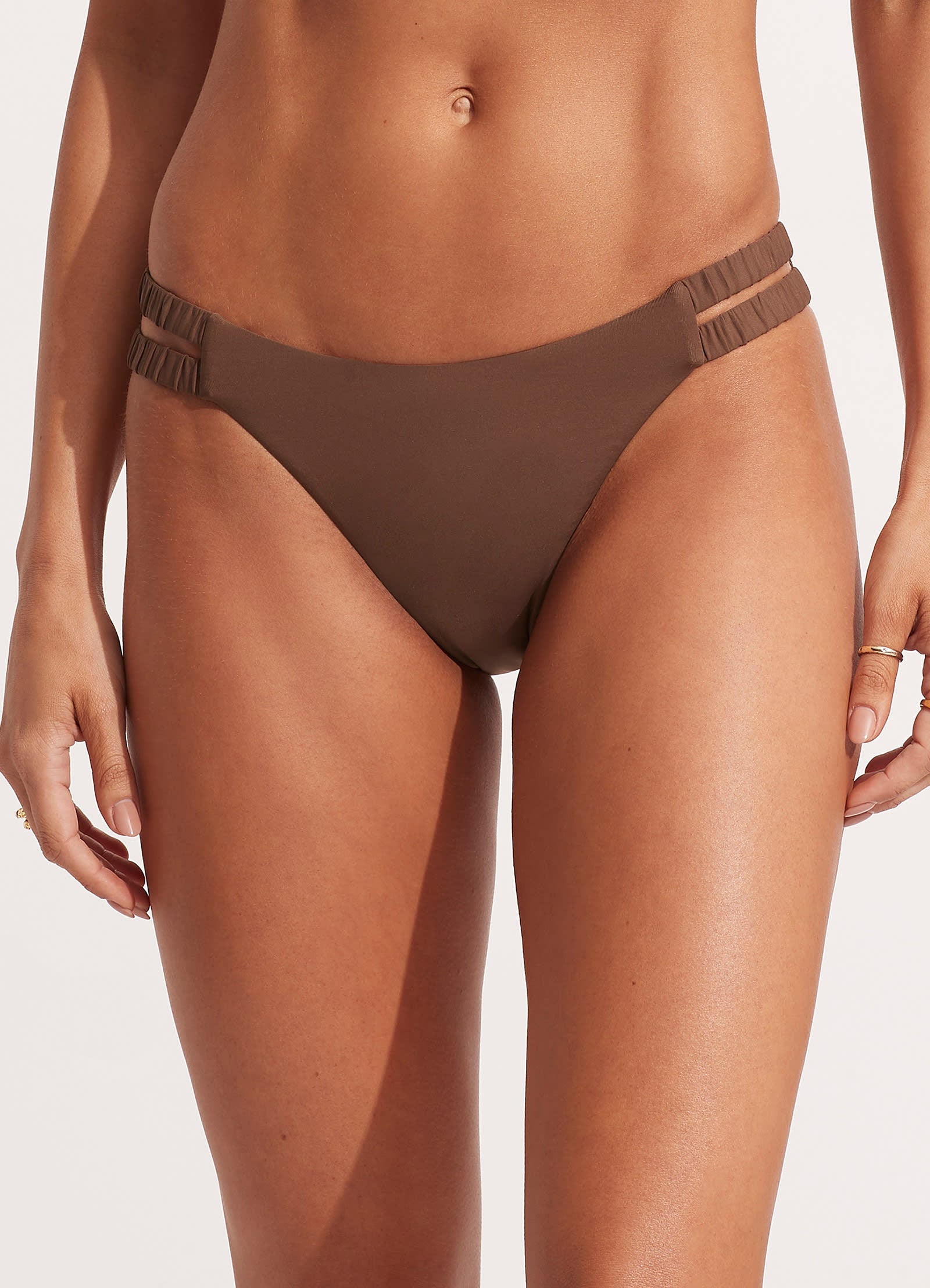 Collective Gathered Tab Bikini Bottom - Tiramisu - Tiramisu view 2