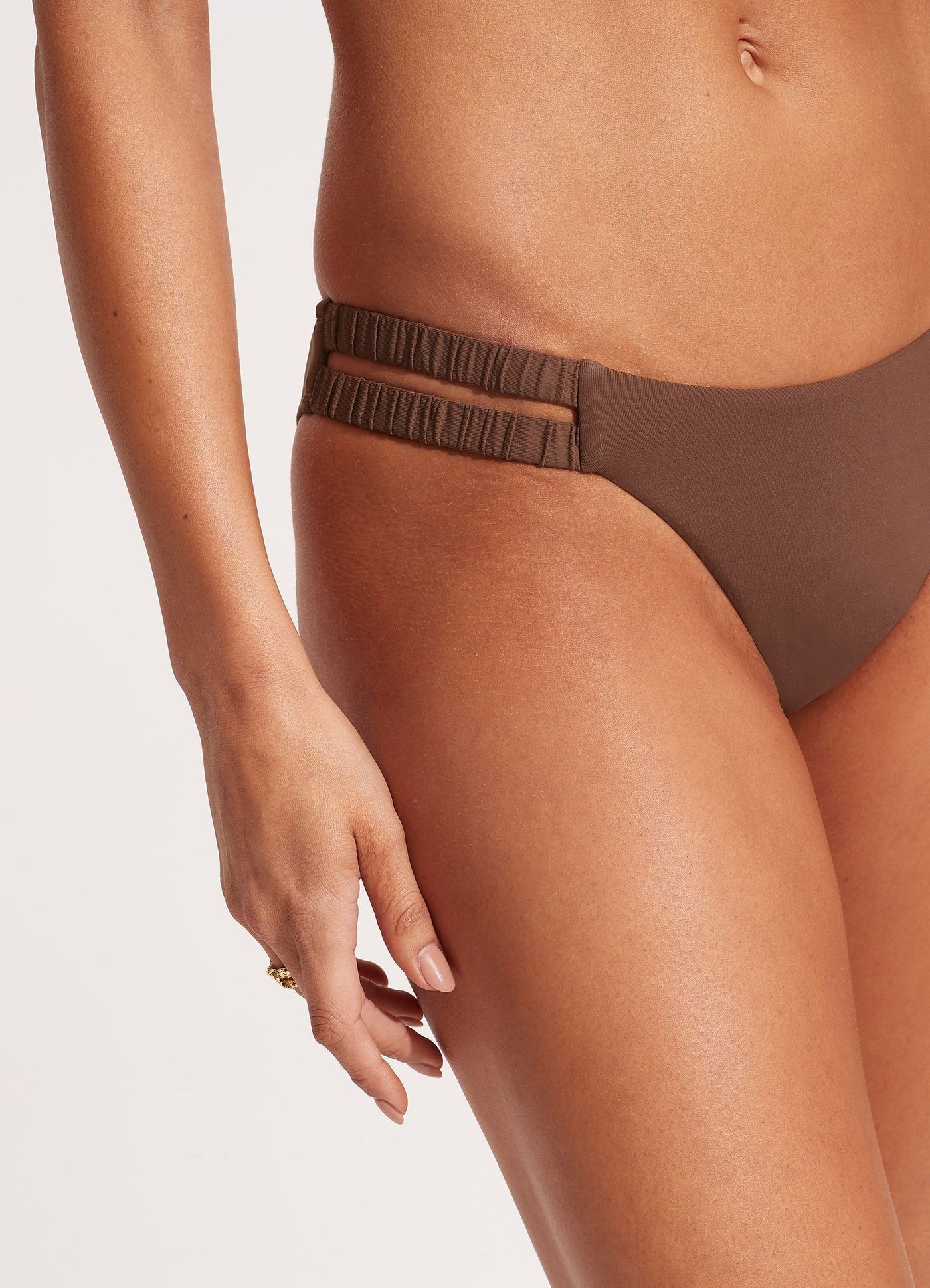 Collective Gathered Tab Bikini Bottom - Tiramisu - Tiramisu view 6