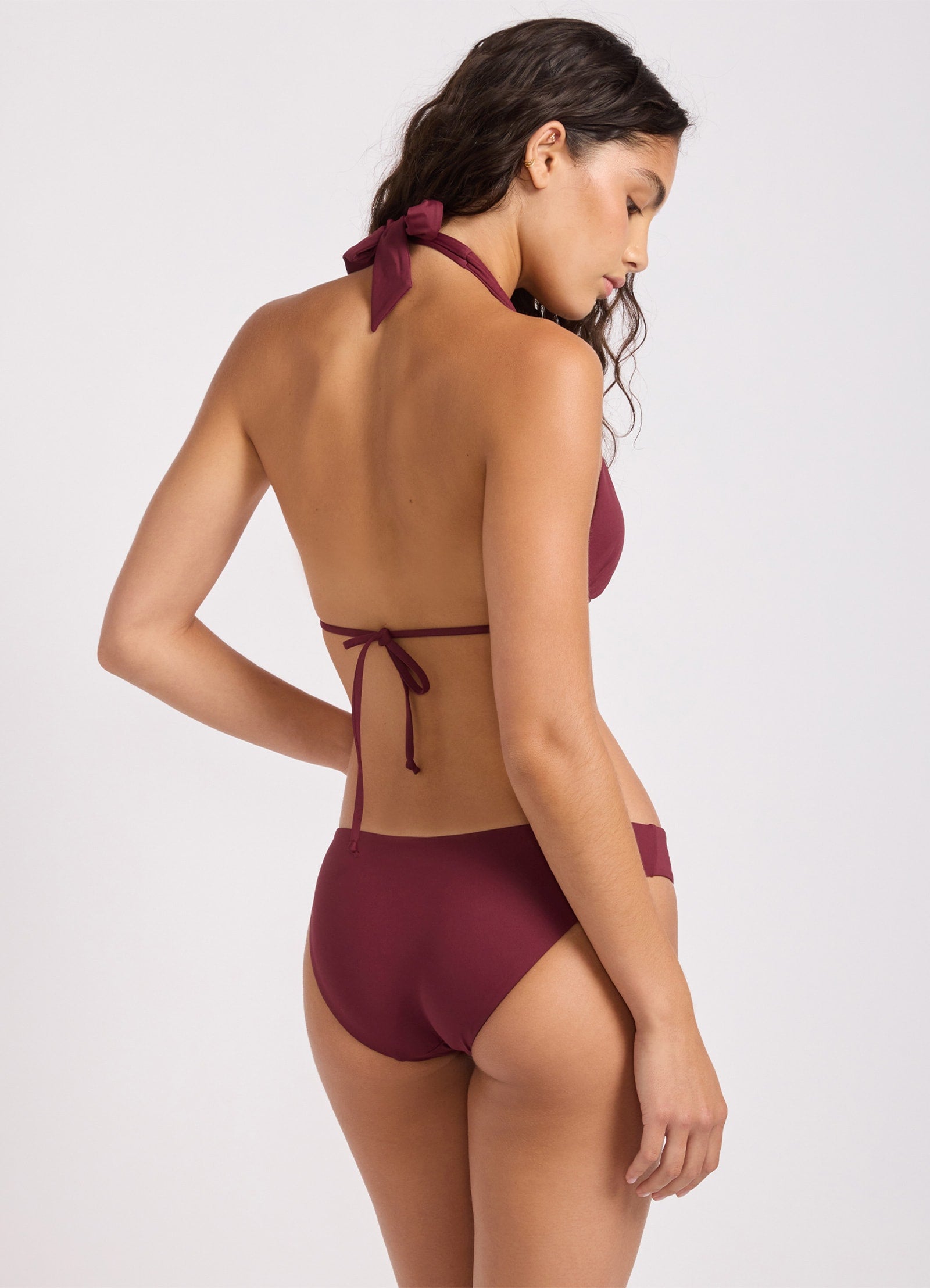 Collective Hipster Bikini Bottom - Dark Burgundy view 4