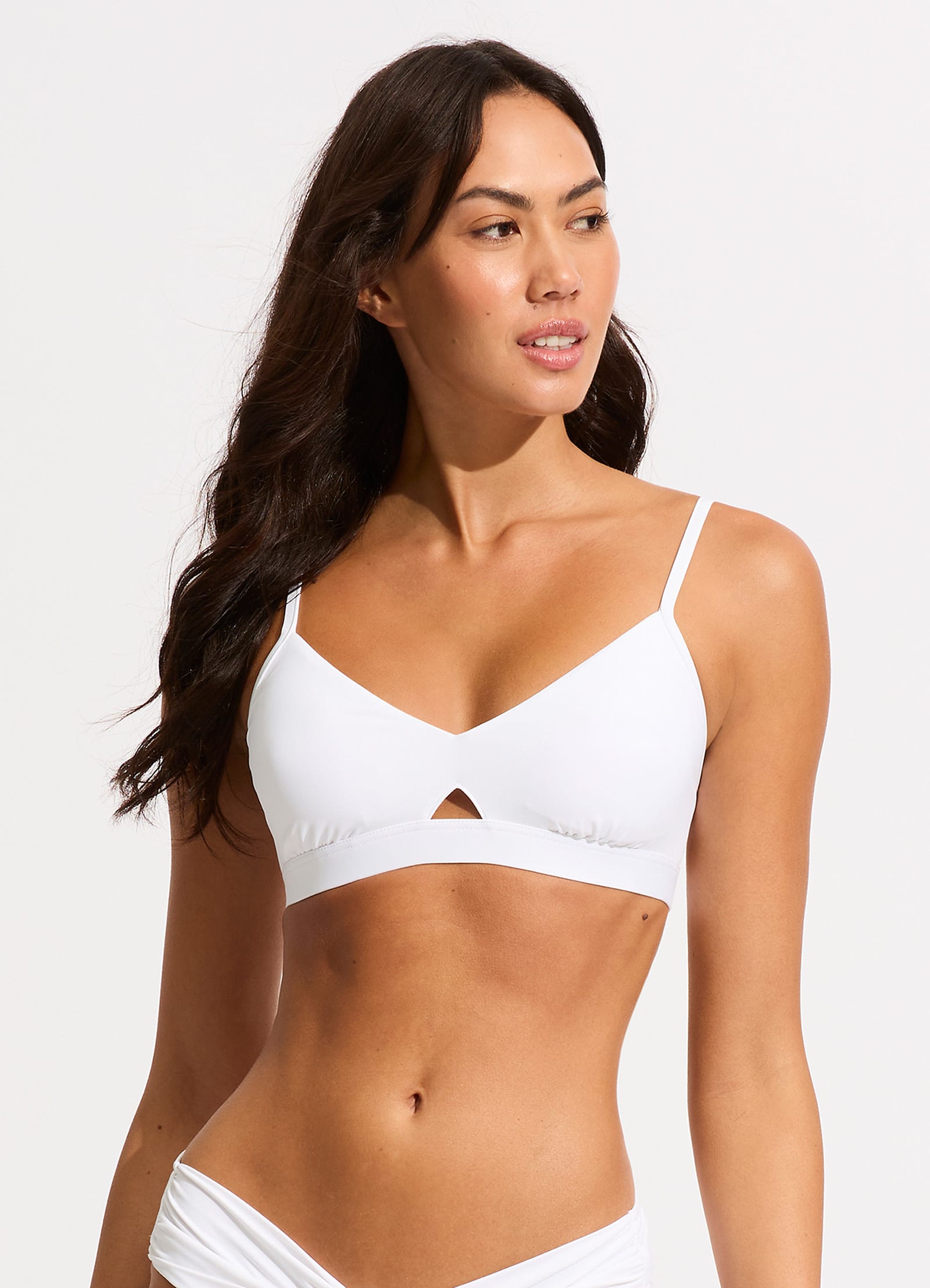 Collective Hybrid Bralette Bikini Top - White - White view 2